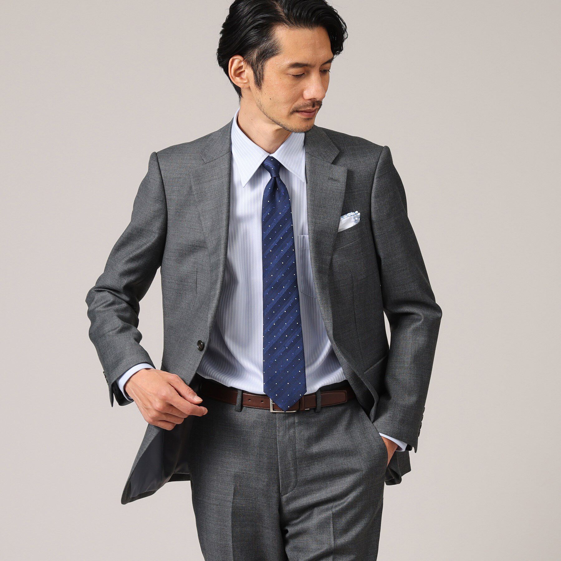 TAKEO KIKUCHI「【Sサイズ～】ドビー ストライプ レギュラーカラー シャツ」|シャツ・ブラウス|