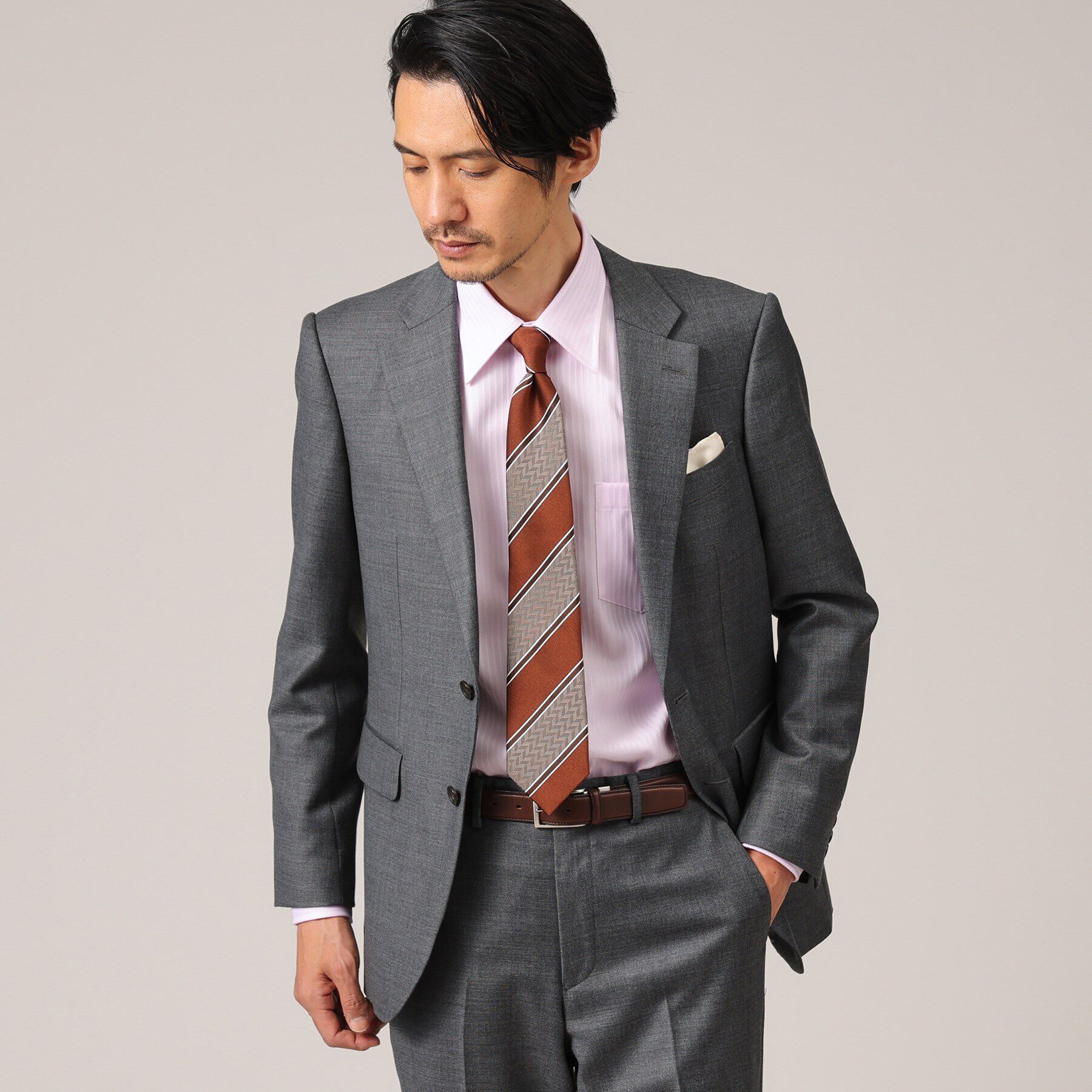 TAKEO KIKUCHI「【Sサイズ～】ドビー ストライプ レギュラーカラー シャツ」|シャツ・ブラウス|