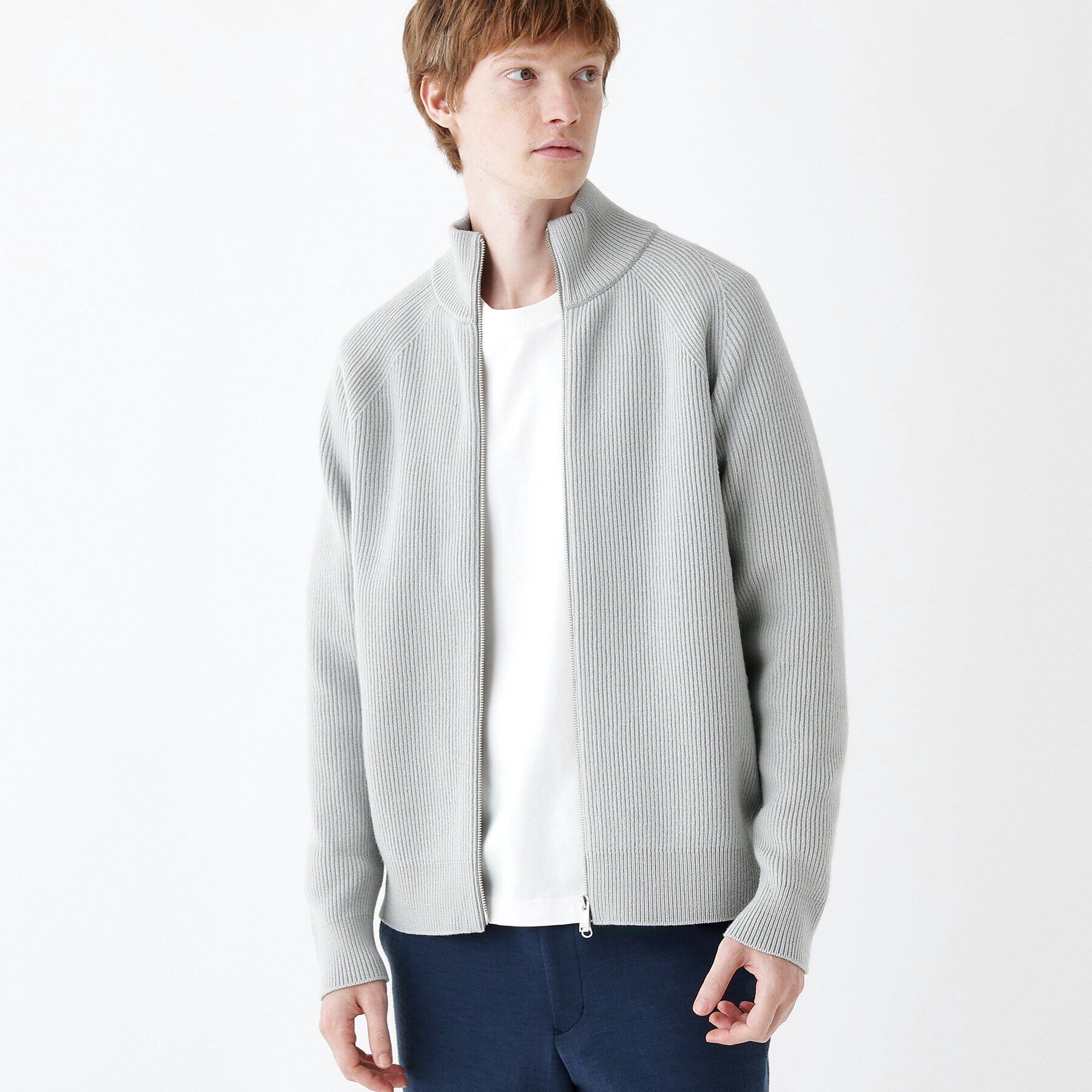 TAKEO KIKUCHI「【THE FLAGSHIP】フレンチメリノ 畦編 ドライバーズニット」|ニット・セーター|ｸﾞﾚｰ(012)