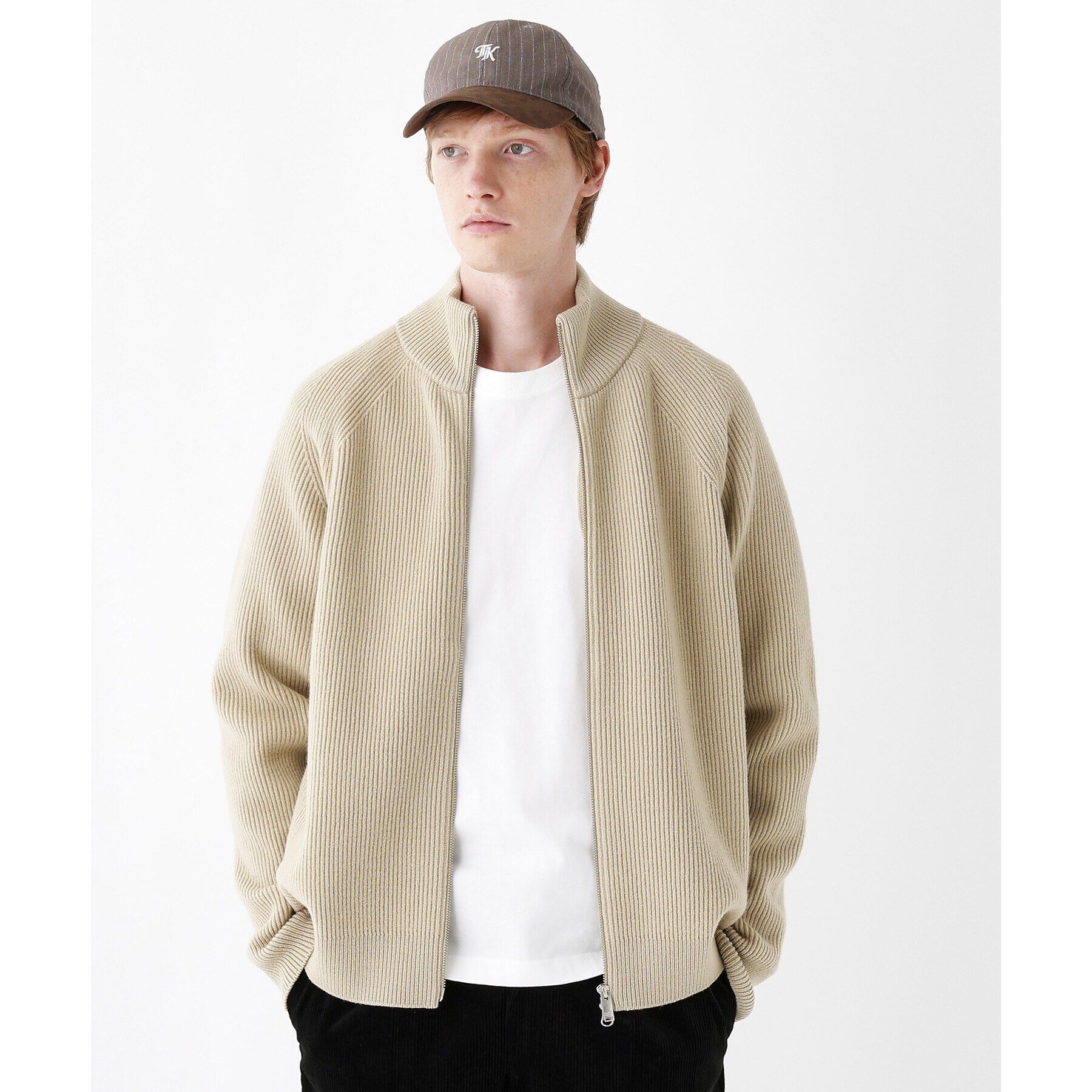 TAKEO KIKUCHI「【THE FLAGSHIP】フレンチメリノ 畦編 ドライバーズニット」|ニット・セーター|