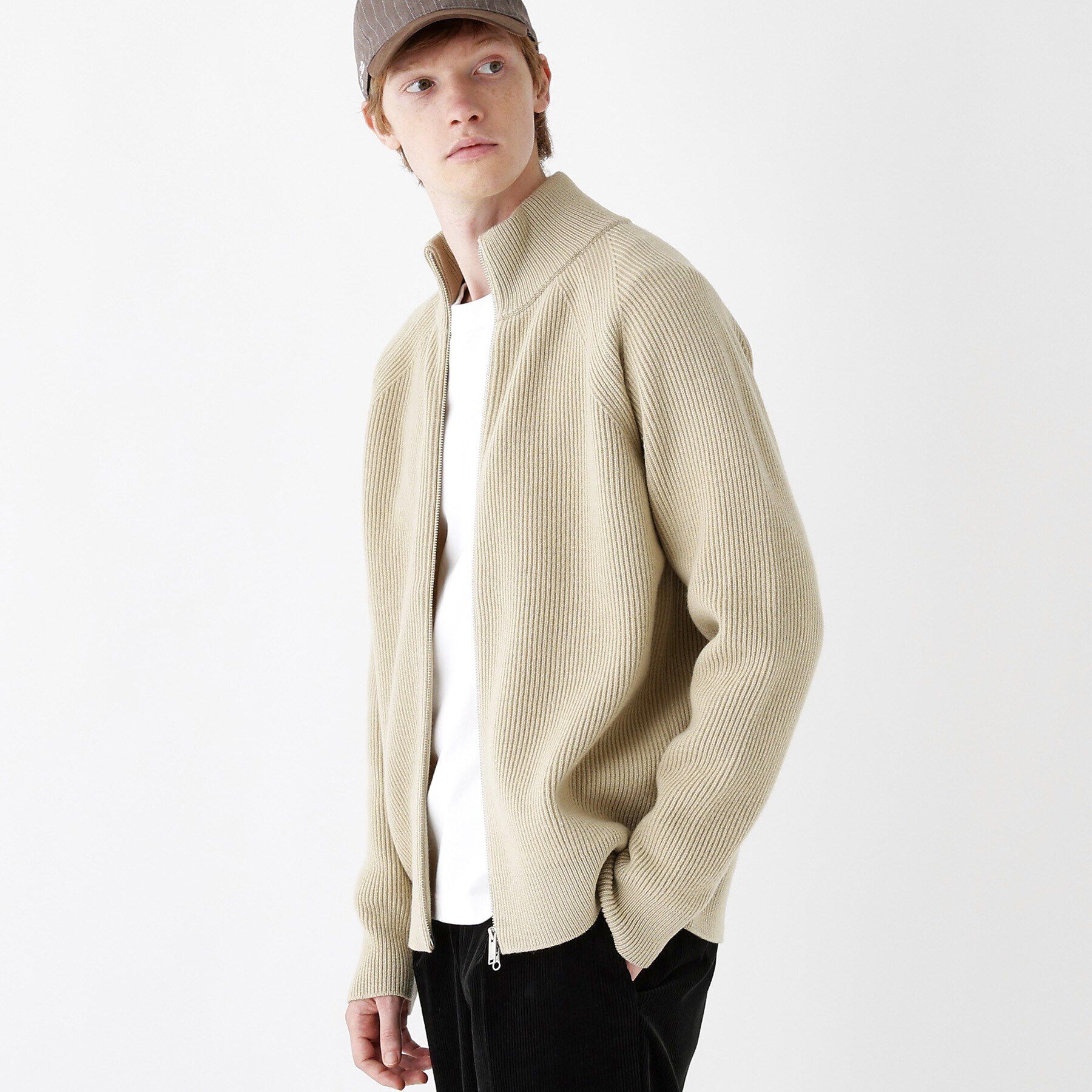 TAKEO KIKUCHI「【THE FLAGSHIP】フレンチメリノ 畦編 ドライバーズニット」|ニット・セーター|