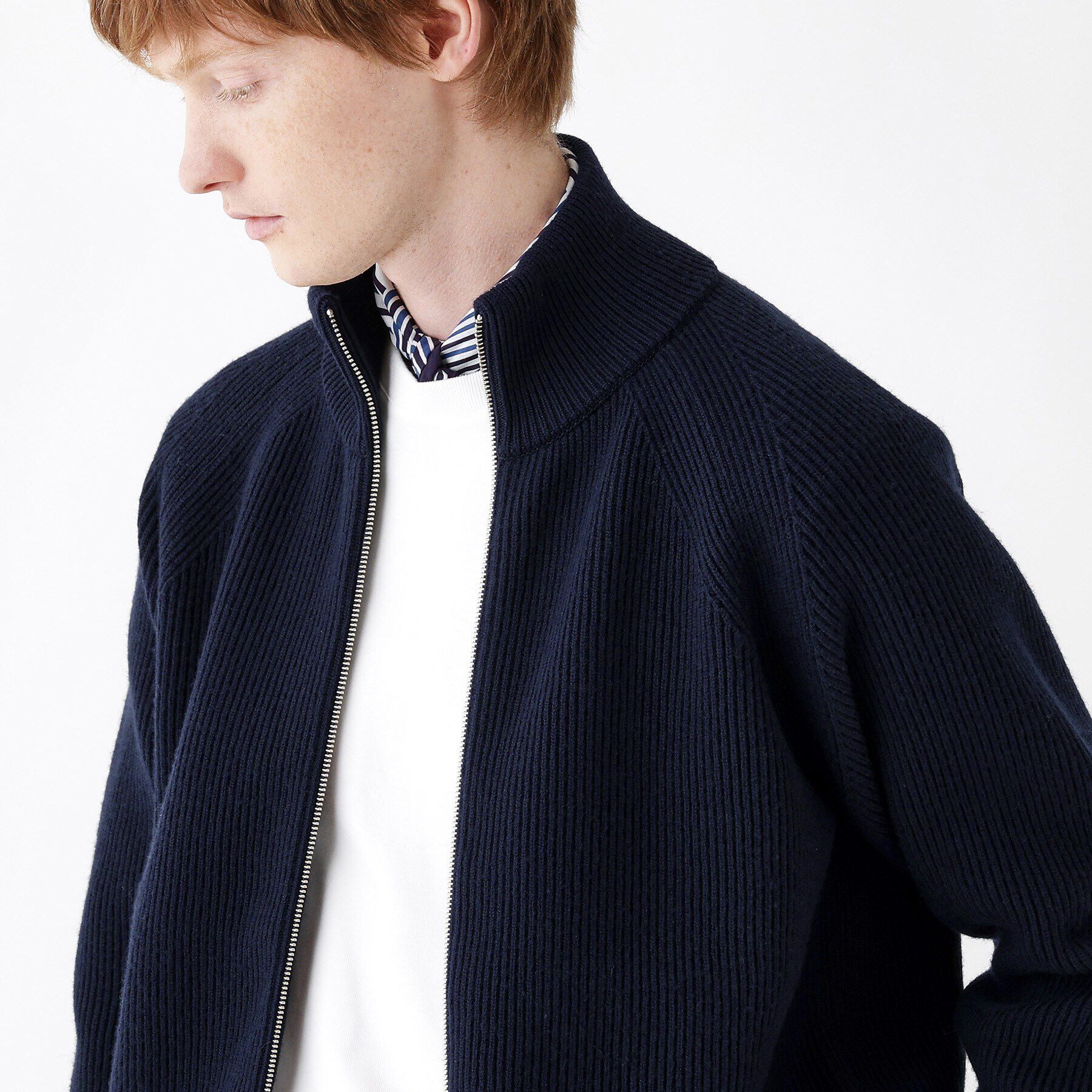 TAKEO KIKUCHI「【THE FLAGSHIP】フレンチメリノ 畦編 ドライバーズニット」|ニット・セーター|