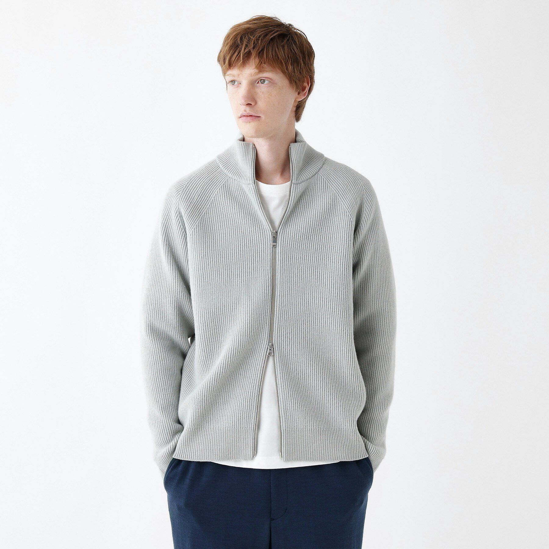 TAKEO KIKUCHI「【THE FLAGSHIP】フレンチメリノ 畦編 ドライバーズニット」|ニット・セーター|