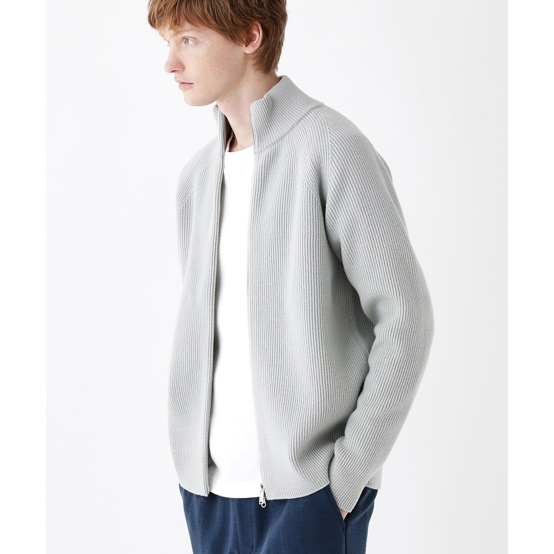 TAKEO KIKUCHI「【THE FLAGSHIP】フレンチメリノ 畦編 ドライバーズニット」|ニット・セーター|