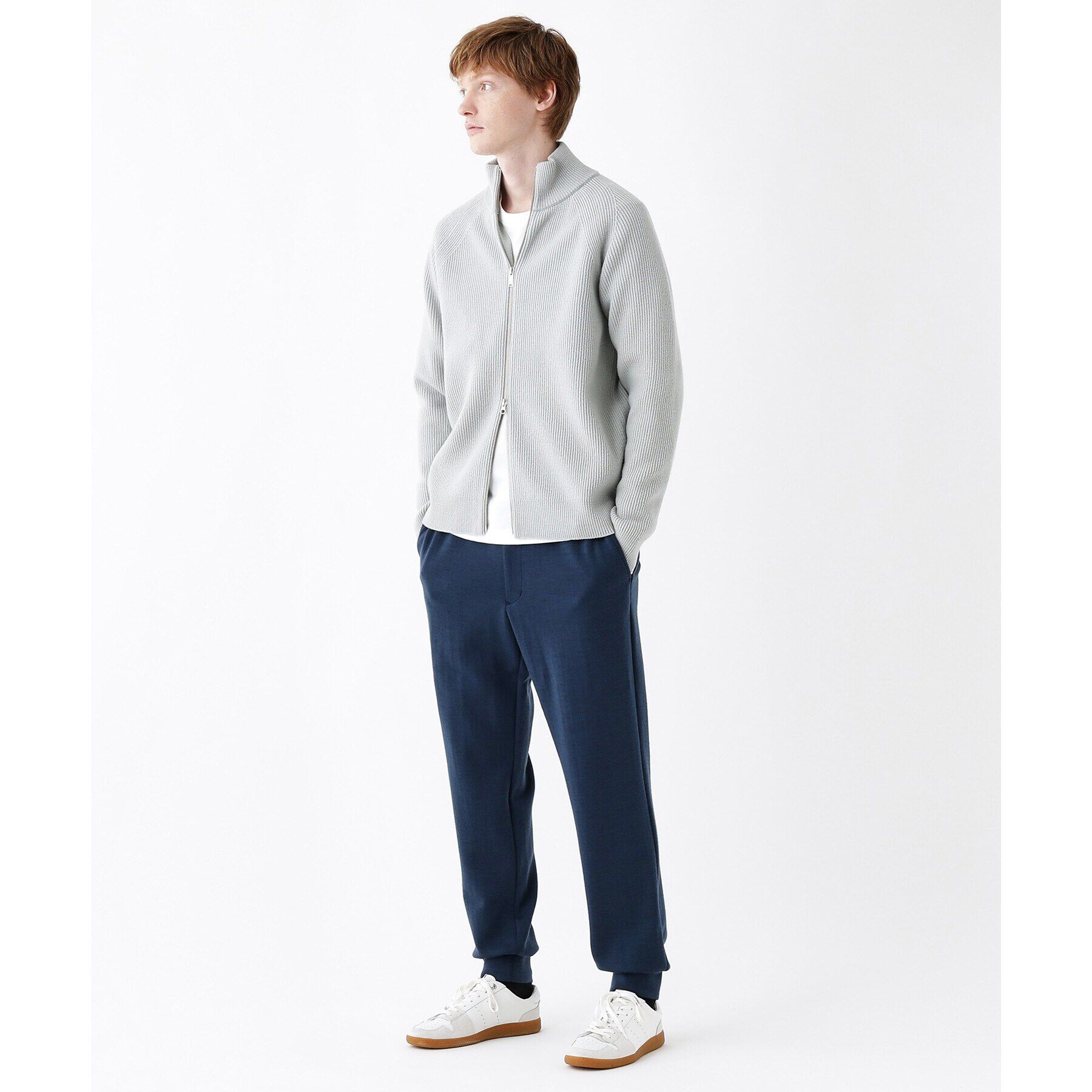 TAKEO KIKUCHI「【THE FLAGSHIP】フレンチメリノ 畦編 ドライバーズニット」|ニット・セーター|