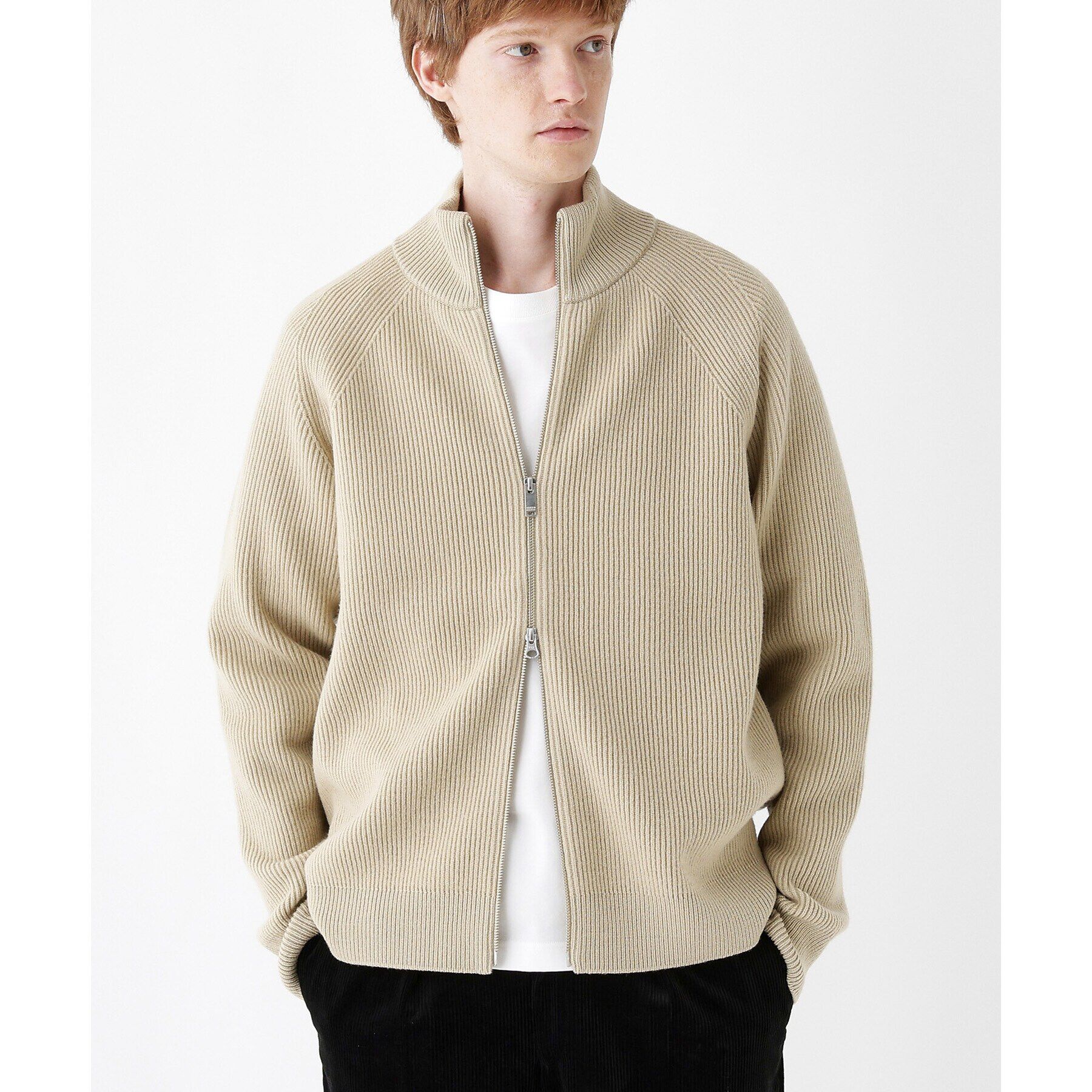 TAKEO KIKUCHI「【THE FLAGSHIP】フレンチメリノ 畦編 ドライバーズニット」|ニット・セーター|