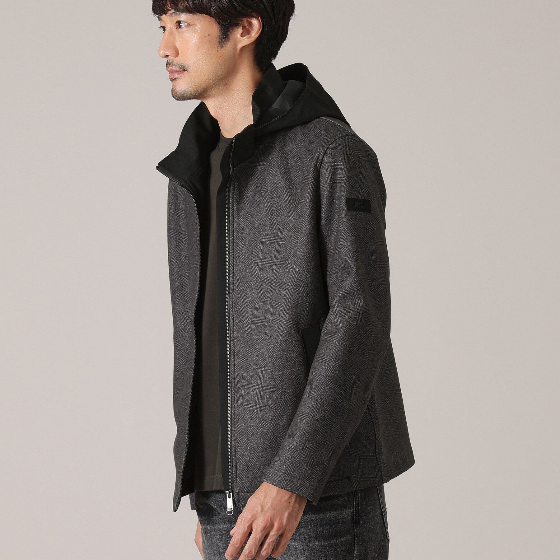 TAKEO KIKUCHI「【DOWN FABRIC】ダウンファブリック　フード ZIP UP　ブルゾン」|ブルゾン・スタジャン|