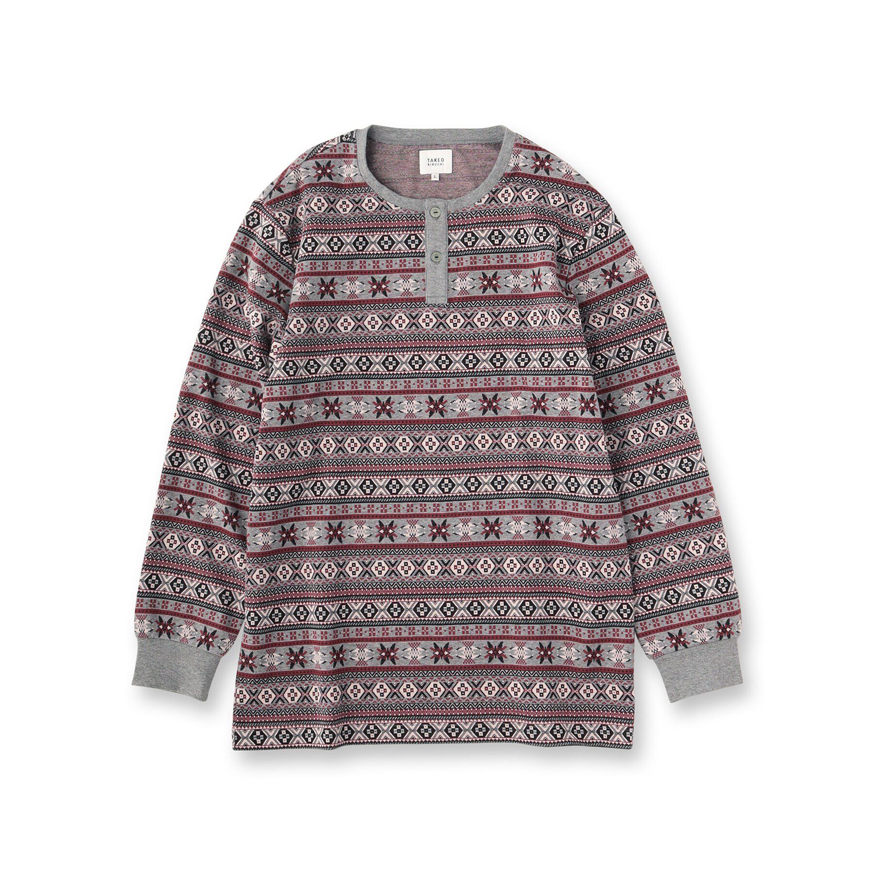 TAKEO KIKUCHI「フェアアイル長袖ヘンリーパジャマ」|ルームウェア|