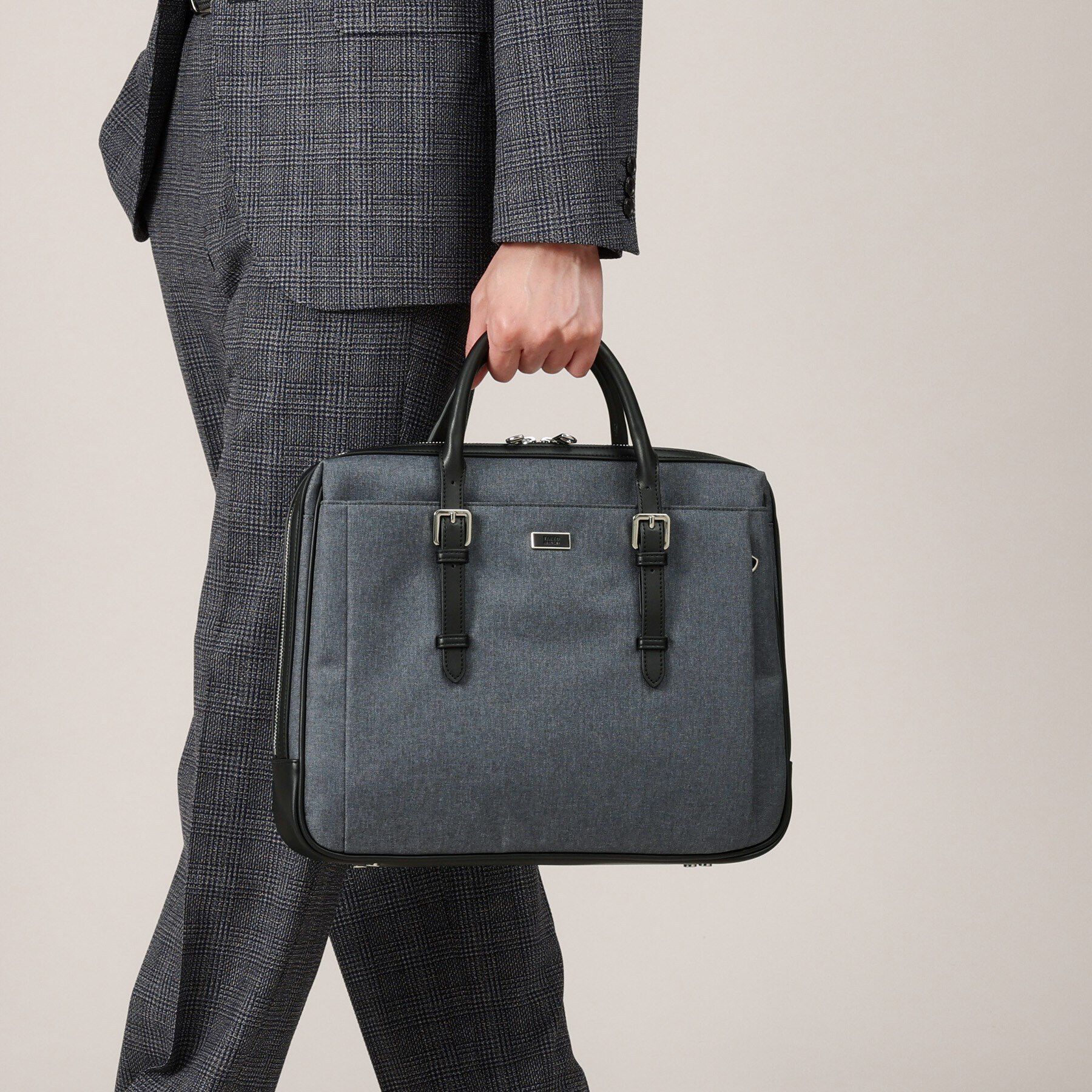 TAKEO KIKUCHI「【ビジネス/13インチPC対応】スリムヘリンボン ブリーフケース」|ビジネスバッグ|