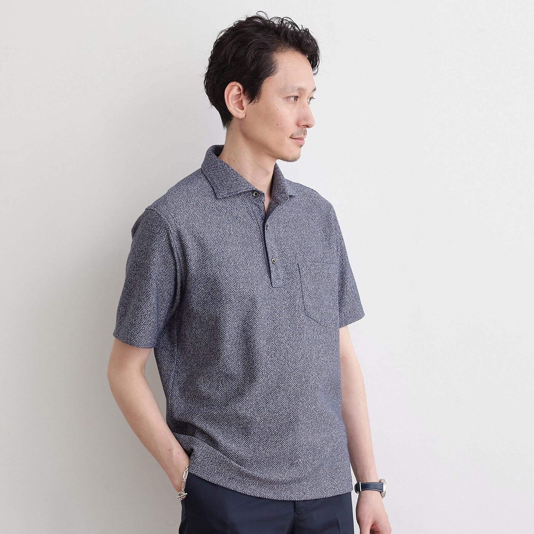 TAKEO KIKUCHI「【尾州織】メランジメッシュ ポロシャツ」|ポロシャツ|