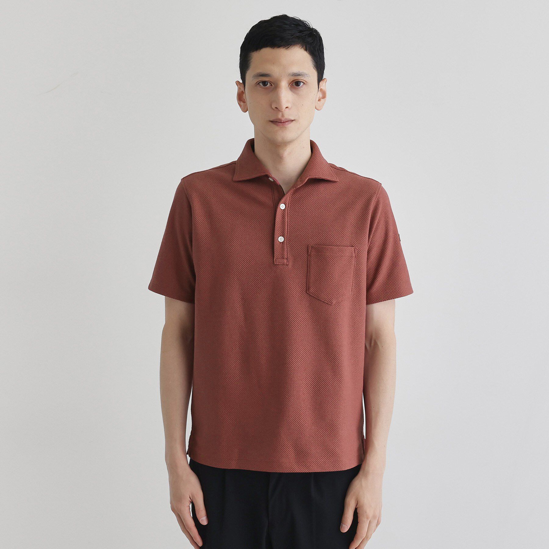 TAKEO KIKUCHI「【尾州織】メランジメッシュ ポロシャツ」|ポロシャツ|