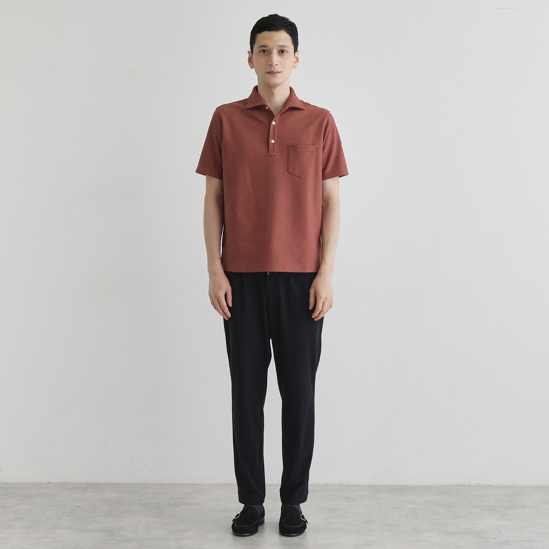 TAKEO KIKUCHI「【尾州織】メランジメッシュ ポロシャツ」|ポロシャツ|