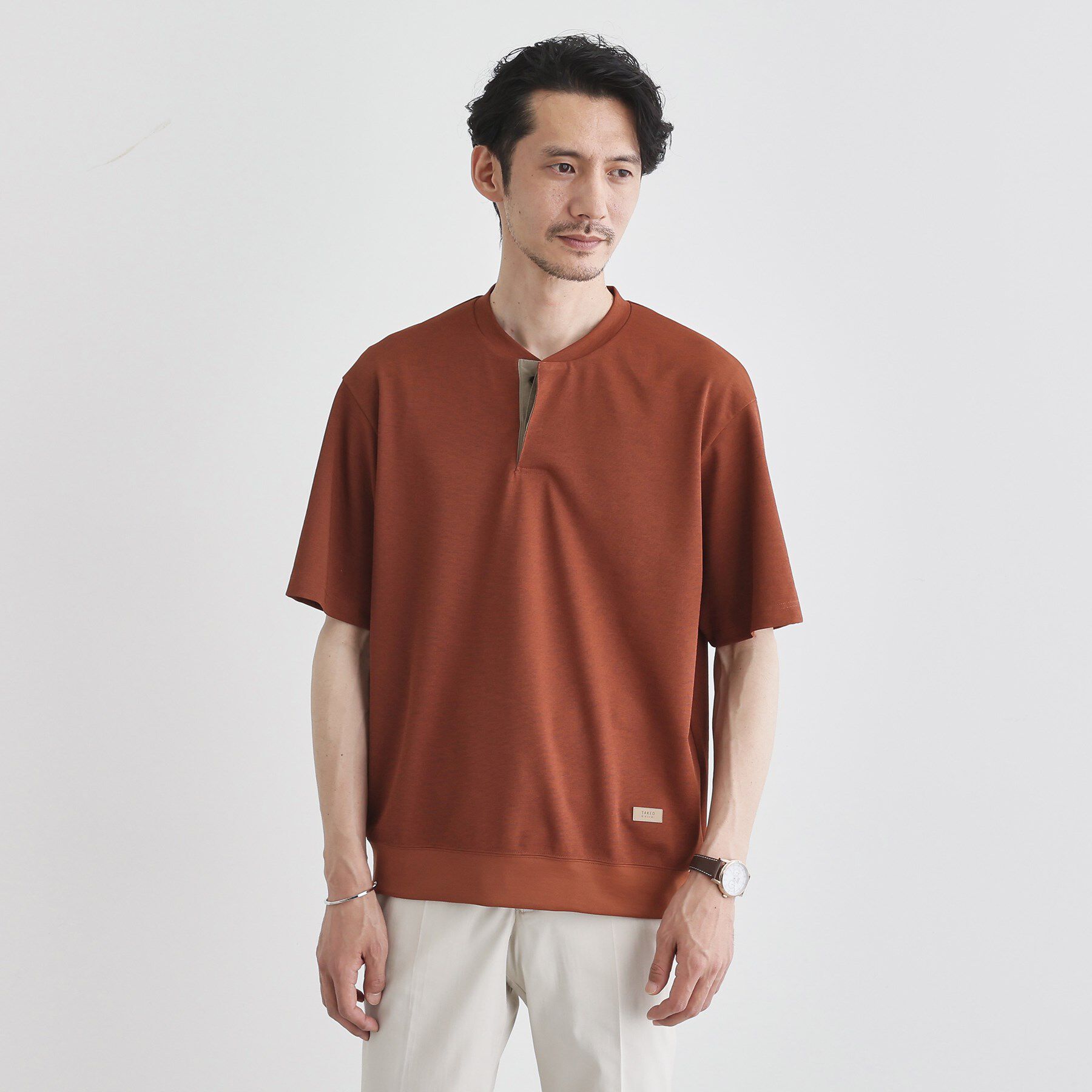 TAKEO KIKUCHI「キーネック カットソー」|Tシャツ・カットソー|