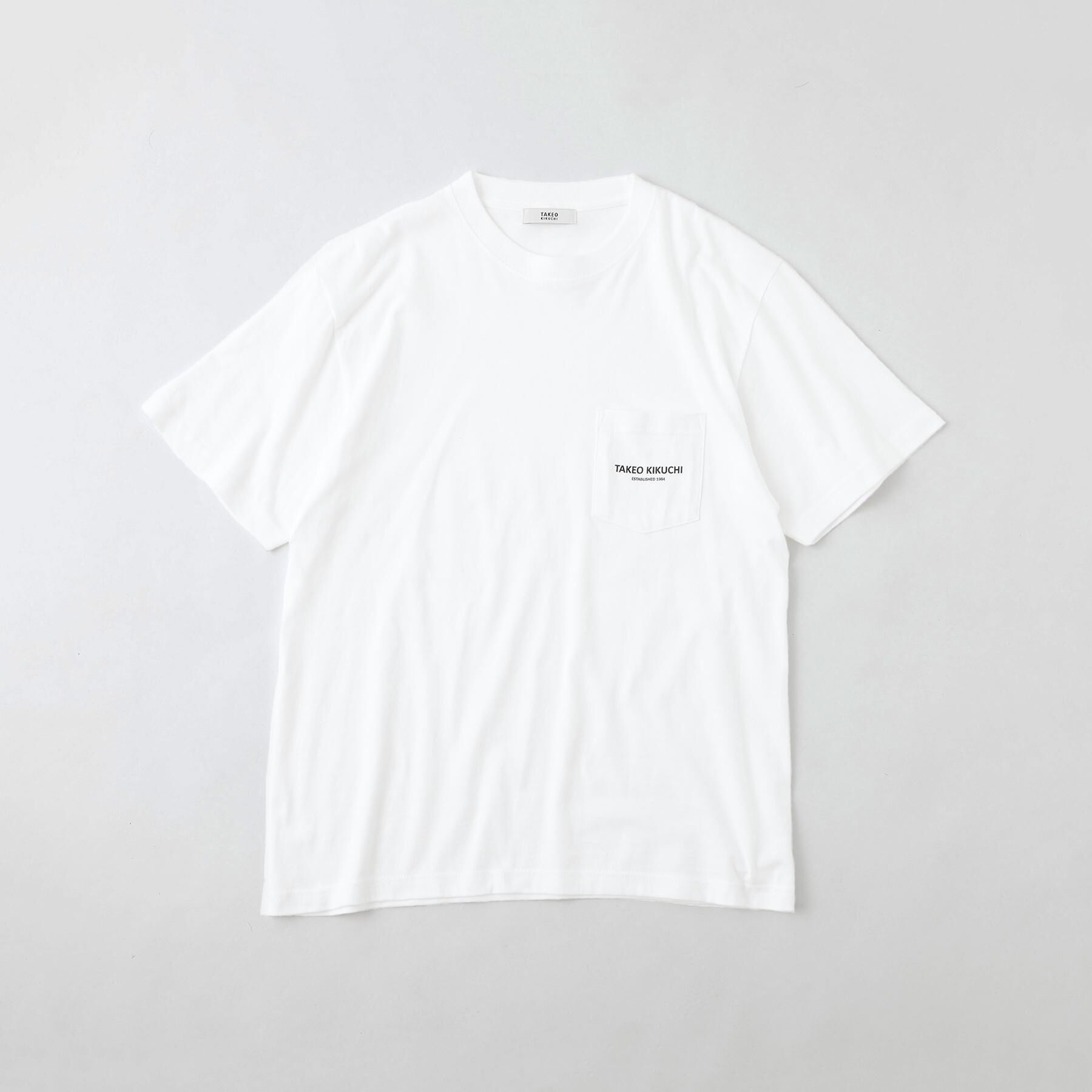 TAKEO KIKUCHI「【LIMITED】EST．1984ワンポイントロゴTシャツ」|Tシャツ・カットソー|ホワイト(001)