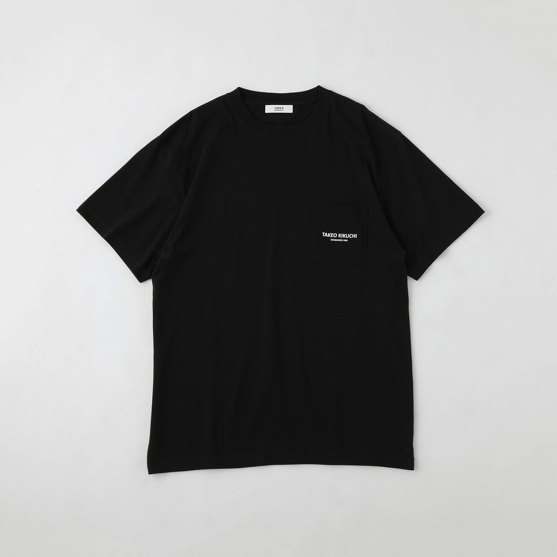 TAKEO KIKUCHI「【LIMITED】EST．1984ワンポイントロゴTシャツ」|Tシャツ・カットソー|ブラック(019)