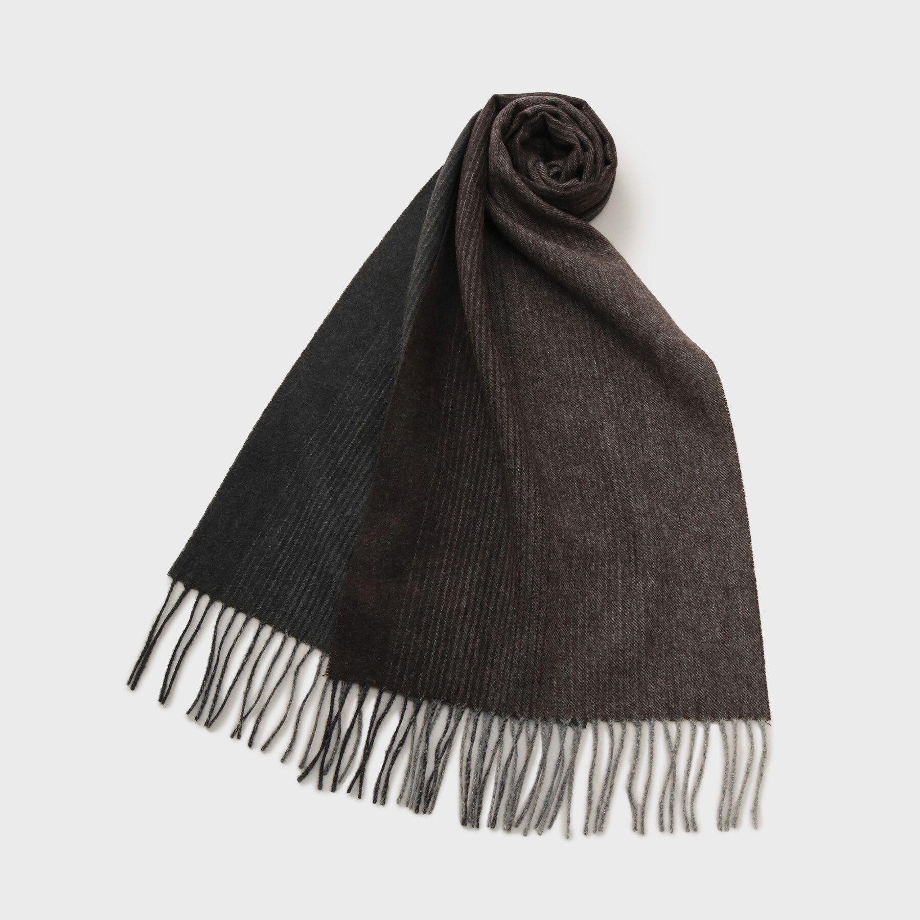 TAKEO KIKUCHI「【洗えるウールカシミヤ】 グラデーションマフラー」|ストール|ブラウン(543)