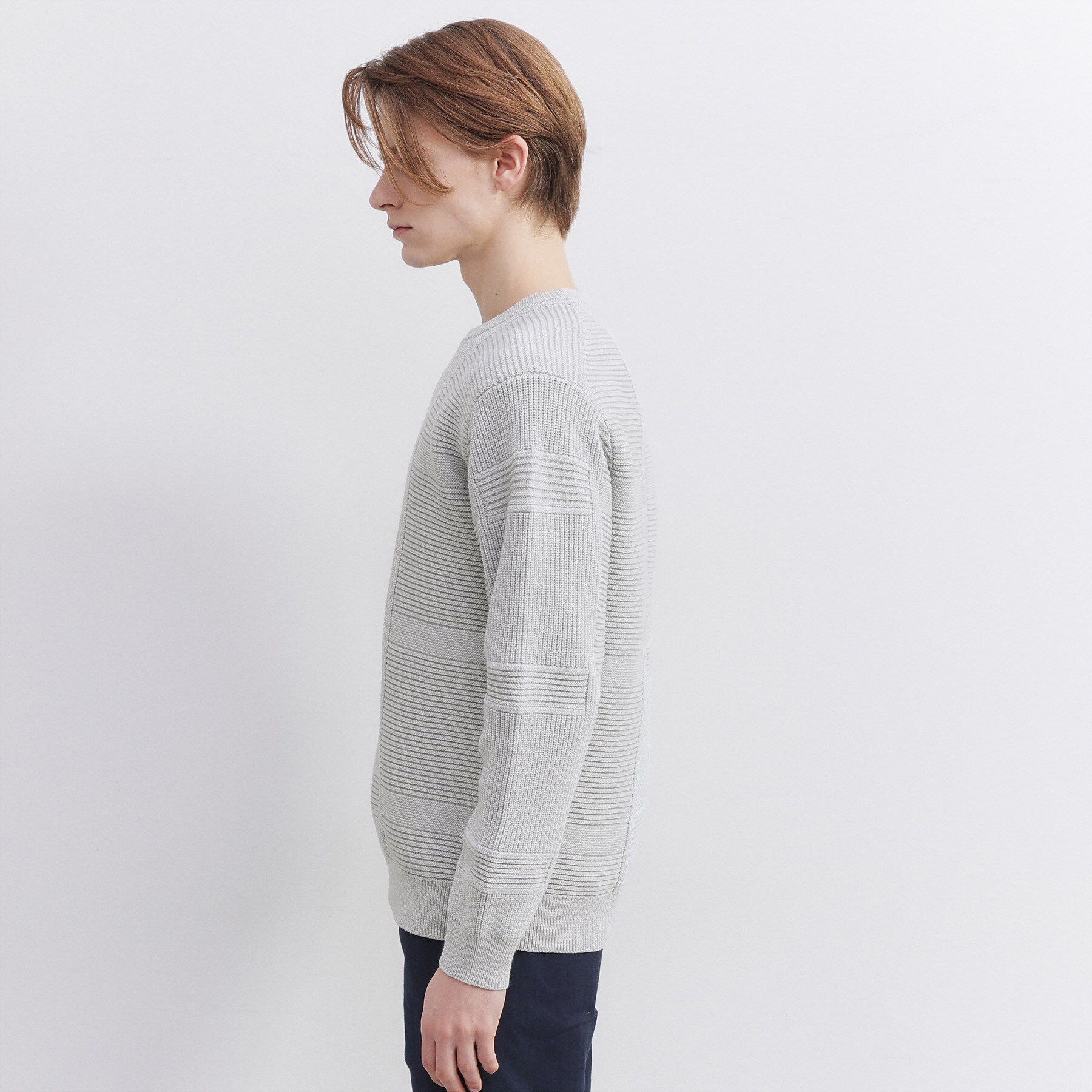 TAKEO KIKUCHI「畦編みチェック プルオーバーニット」|ニット・セーター|