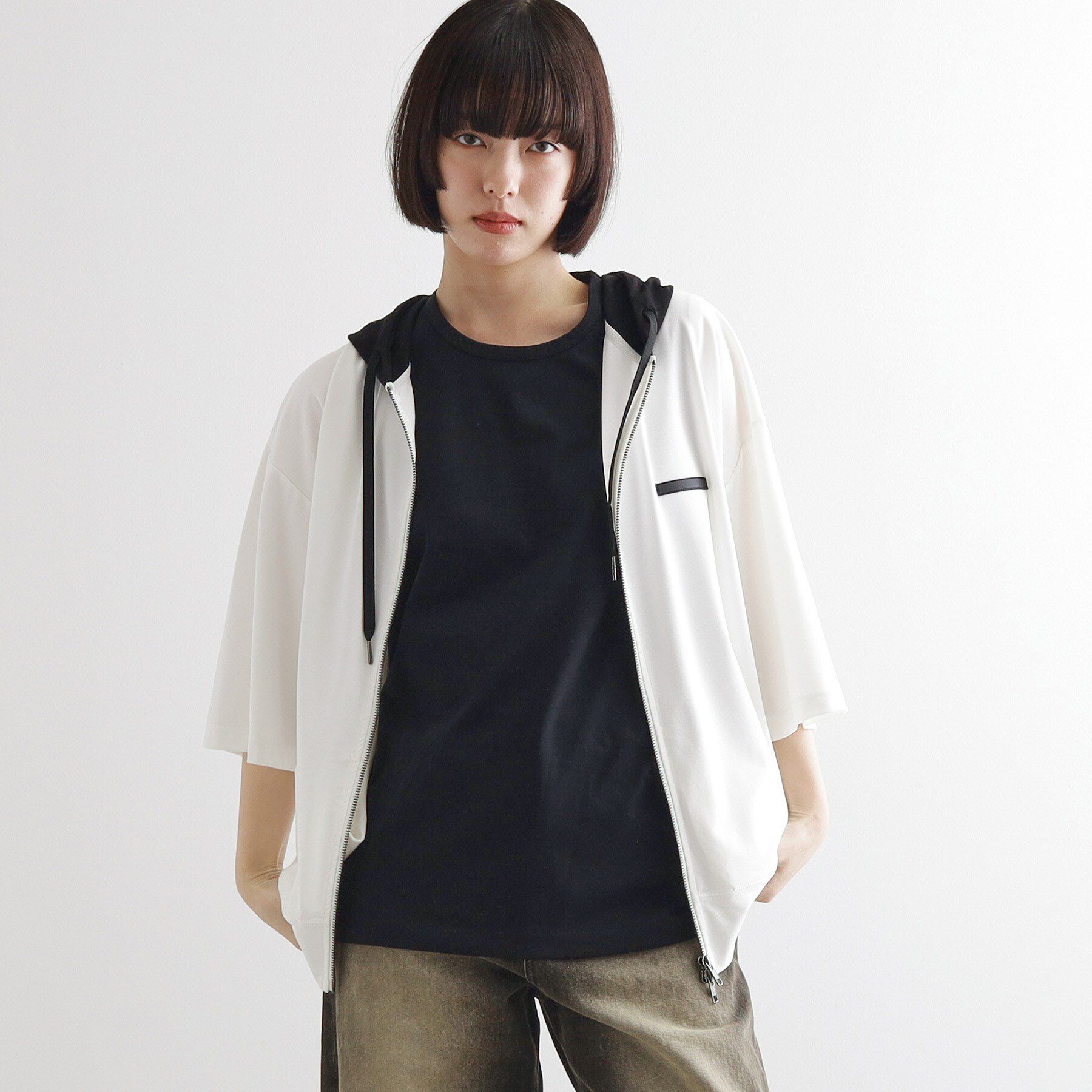 tk.TAKEO KIKUCHI「オーバージップパーカ」|パーカー|