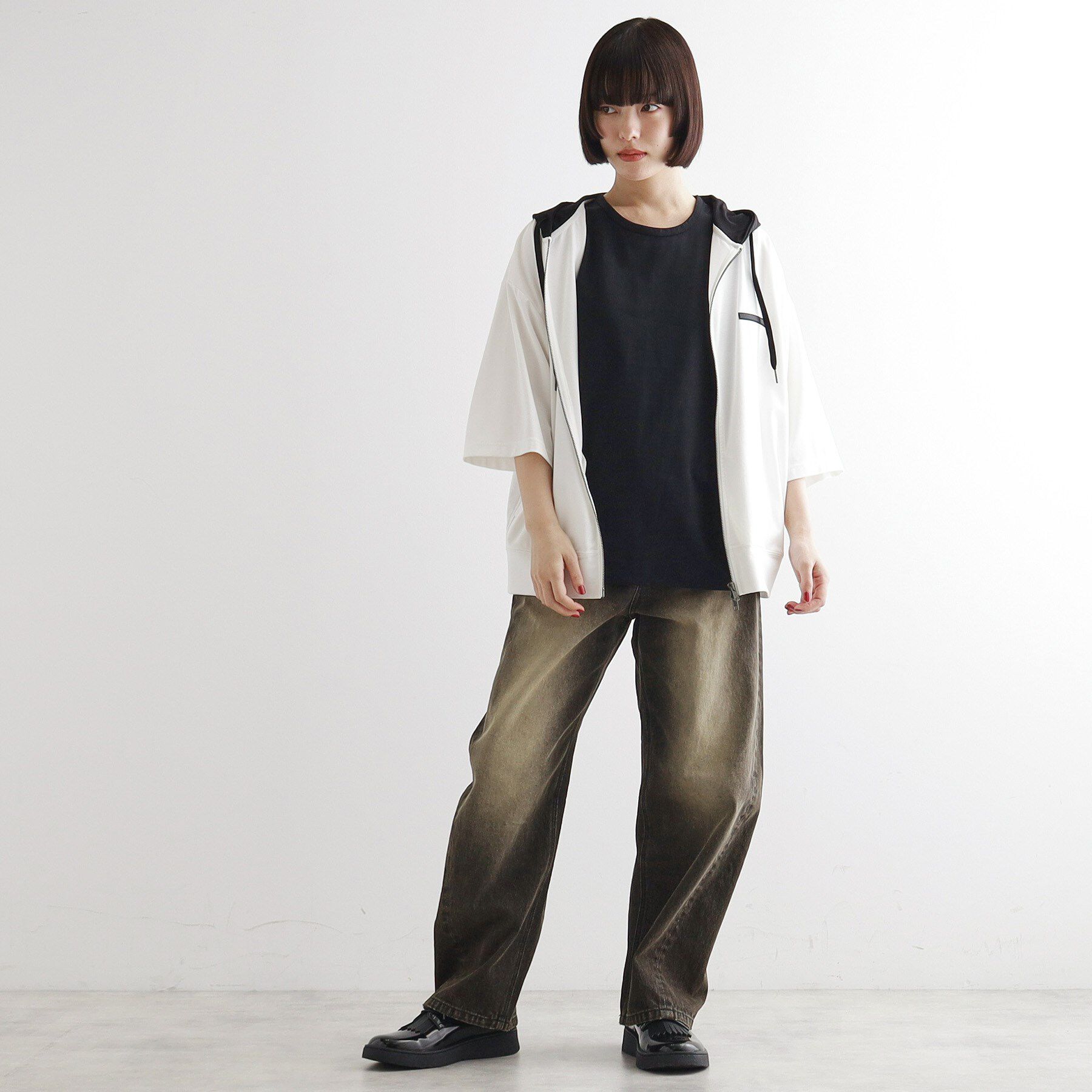 tk.TAKEO KIKUCHI「オーバージップパーカ」|パーカー|