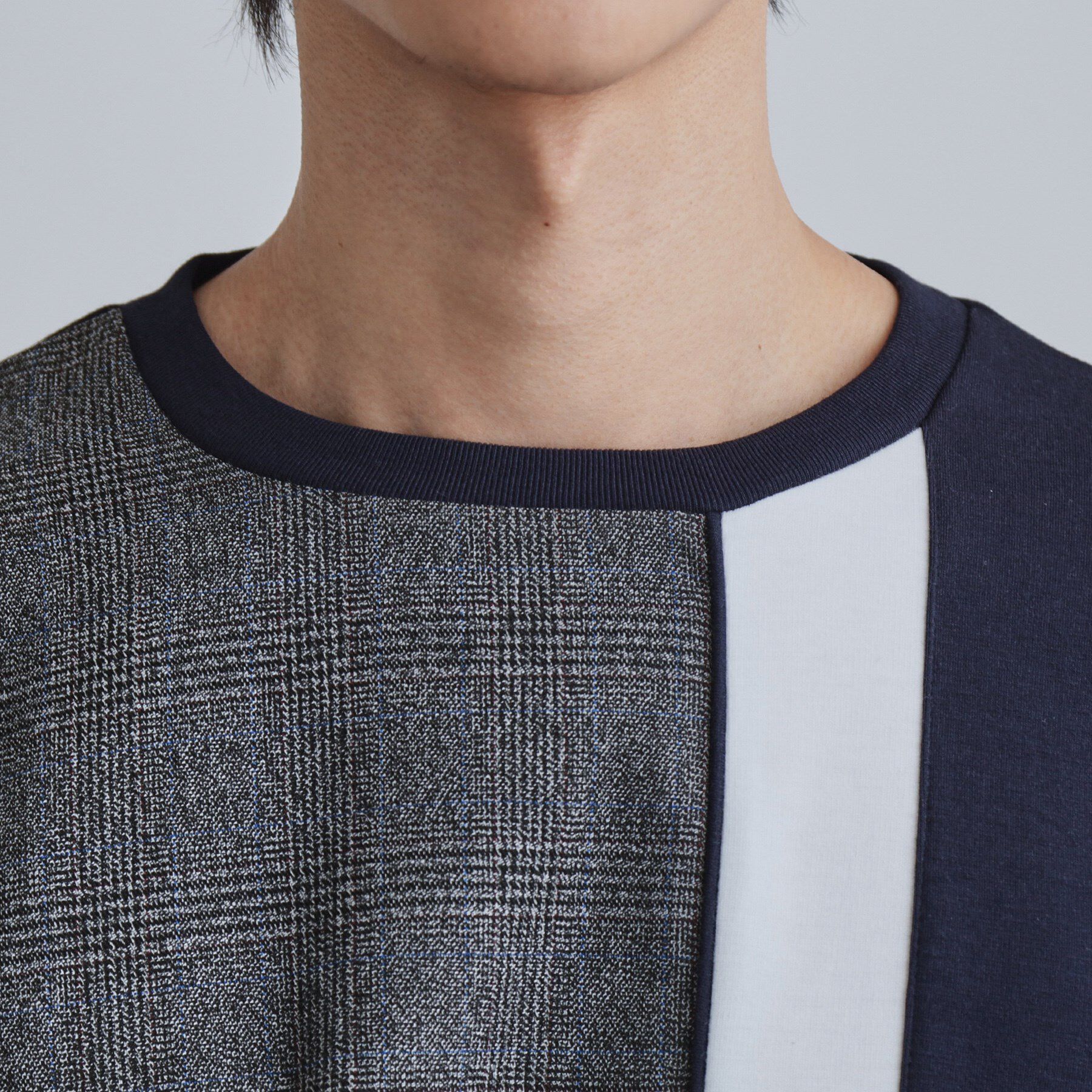 tk.TAKEO KIKUCHI「切替グレンチェックカットソー」|Tシャツ・カットソー|