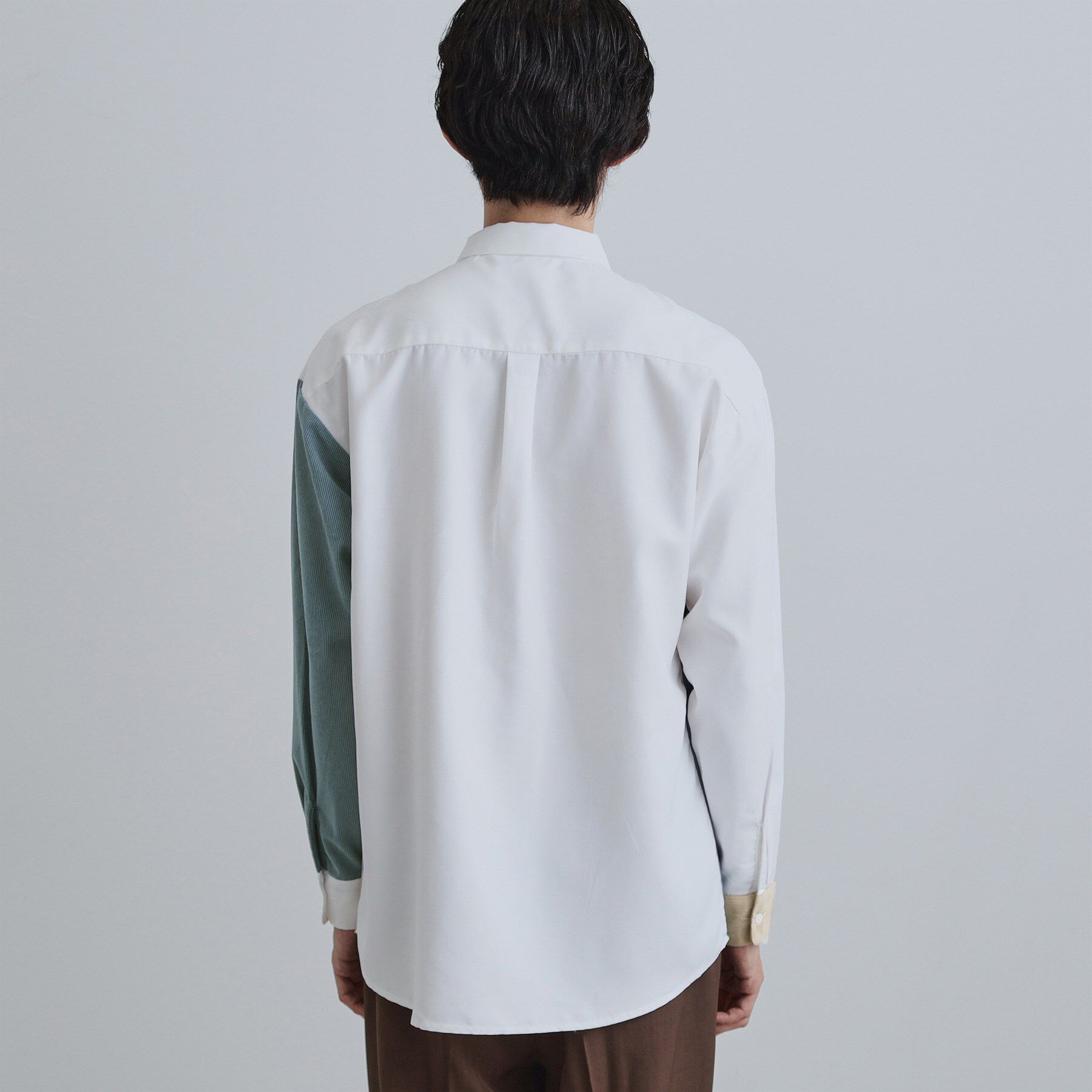 tk.TAKEO KIKUCHI「コーデュロイ＆スエード切替シャツ」|シャツ・ブラウス|