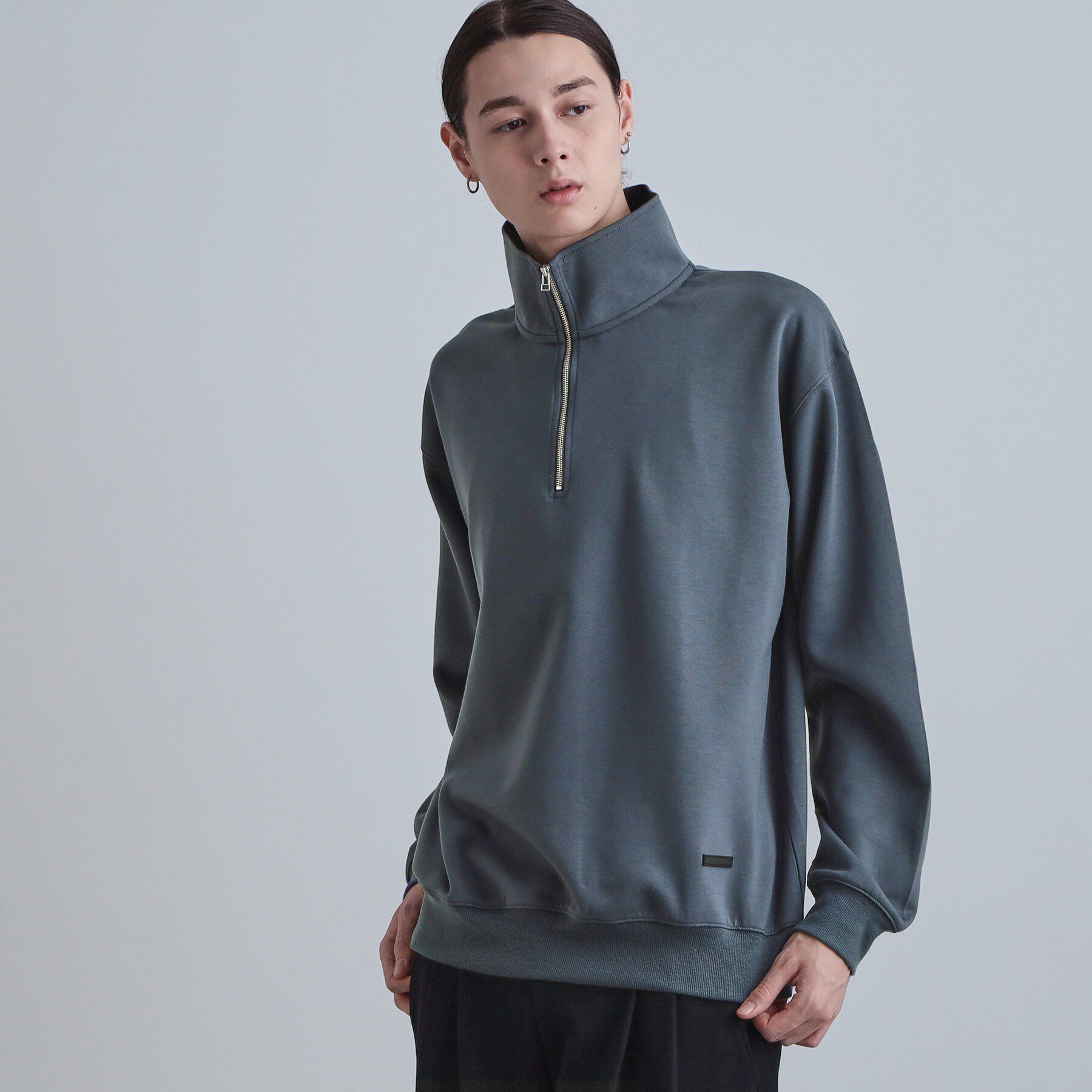 tk.TAKEO KIKUCHI「ハーフジップスウェット」|パーカー|