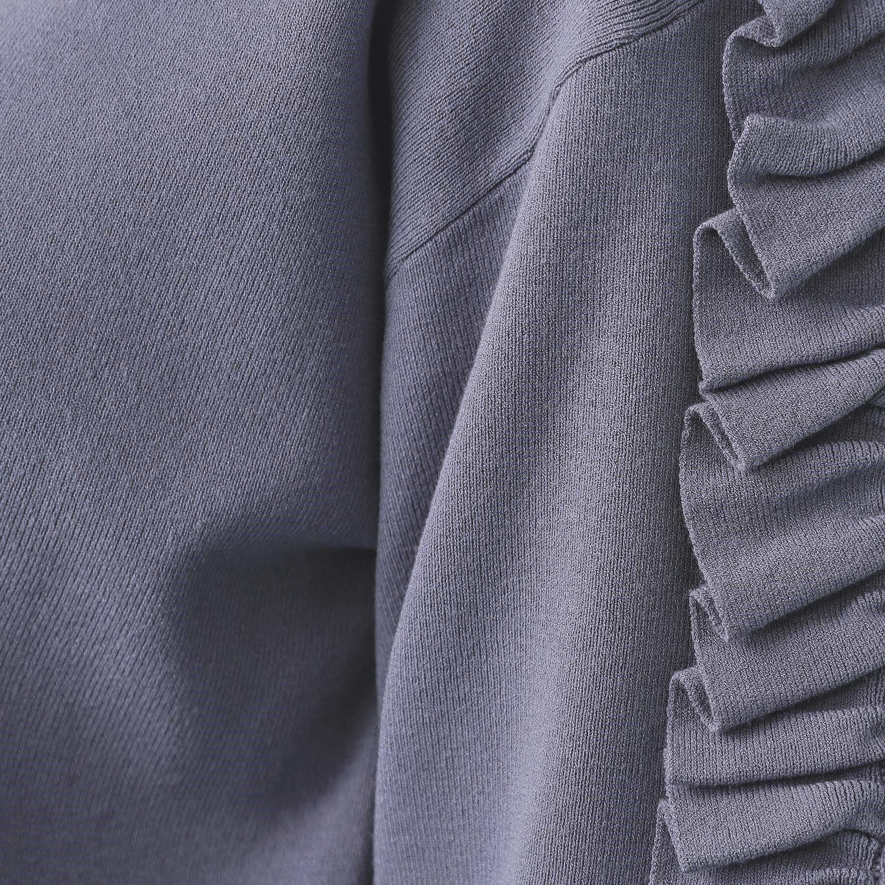 index「ラップフリルVネックニット【洗濯機洗い可/接触冷感/UVケア】」|ニット・セーター|