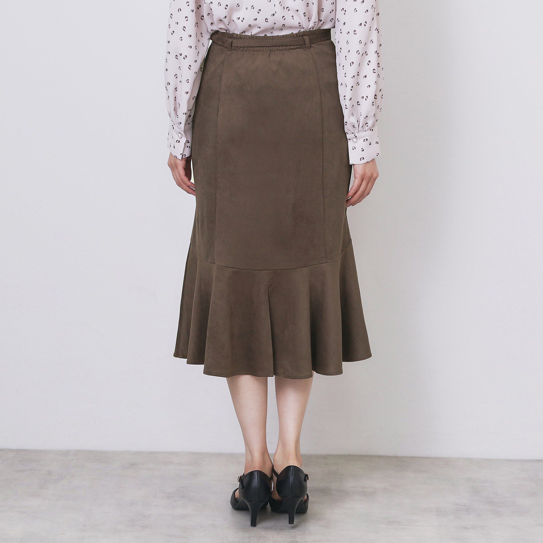 index「フェイクスウェード切り替えマーメイドスカート【洗濯機OK/イージーアイロン/防シワ】」|スカート|