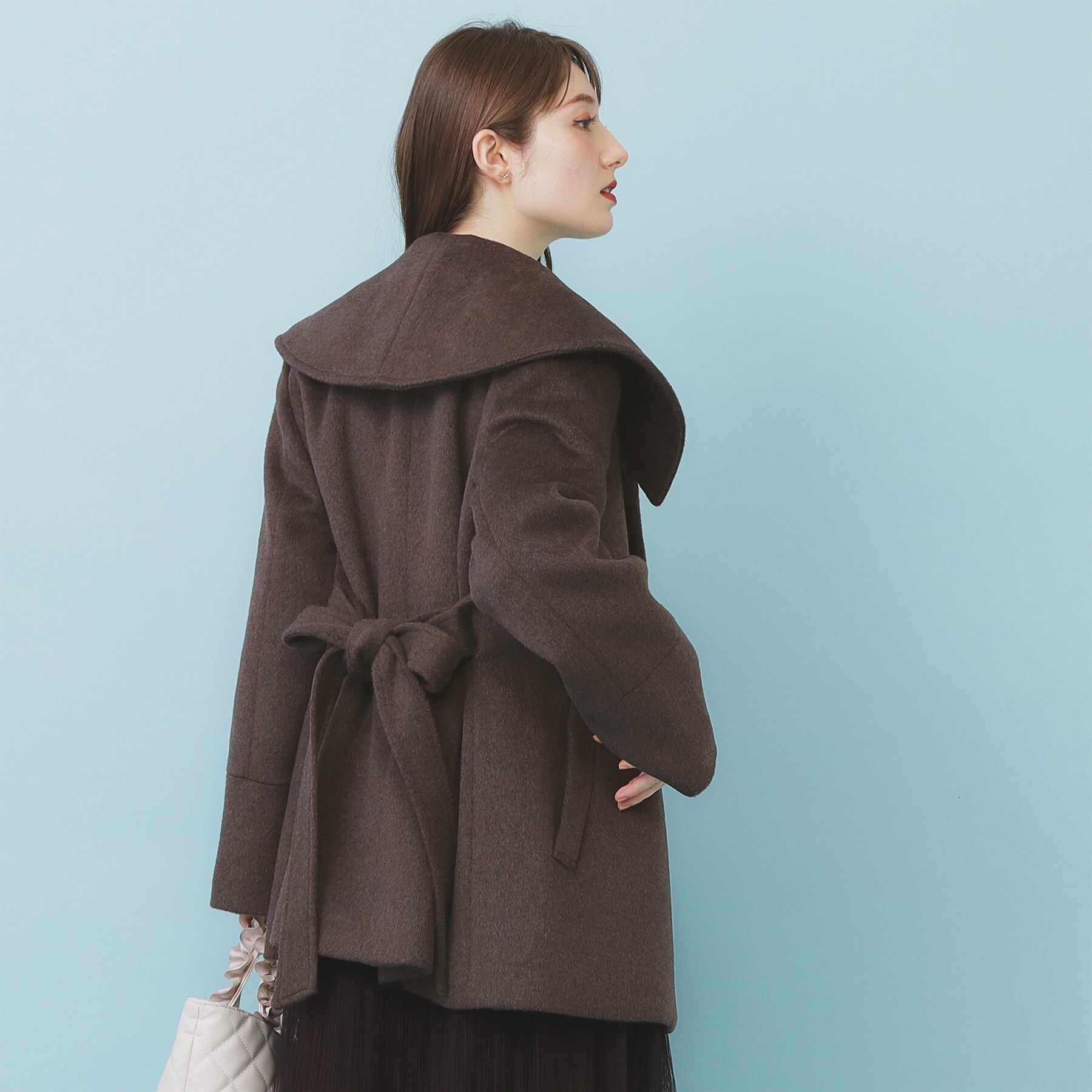 index「ベルト付ビッグカラーミドルコート」|チェスターコート|