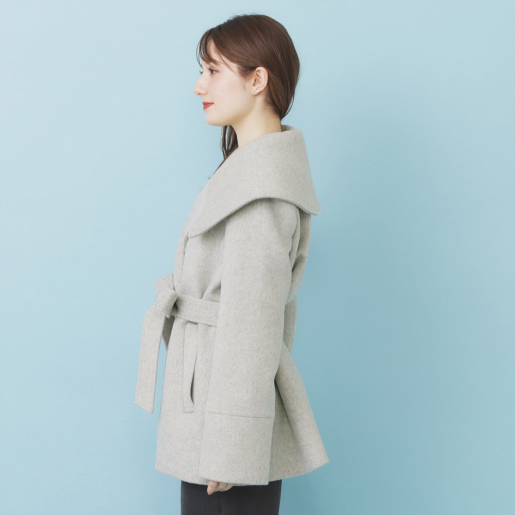 index「ベルト付ビッグカラーミドルコート」|チェスターコート|