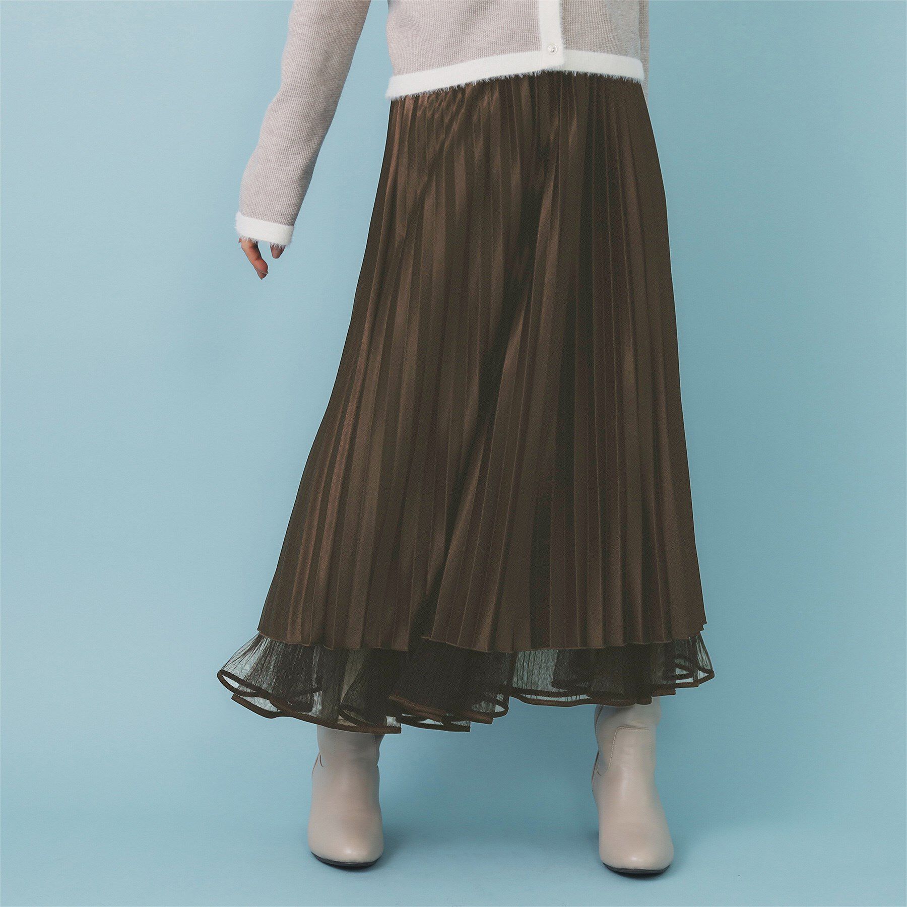 index「リバーシブルチュールティアードフレアスカート【洗濯機OK】」|スカート|