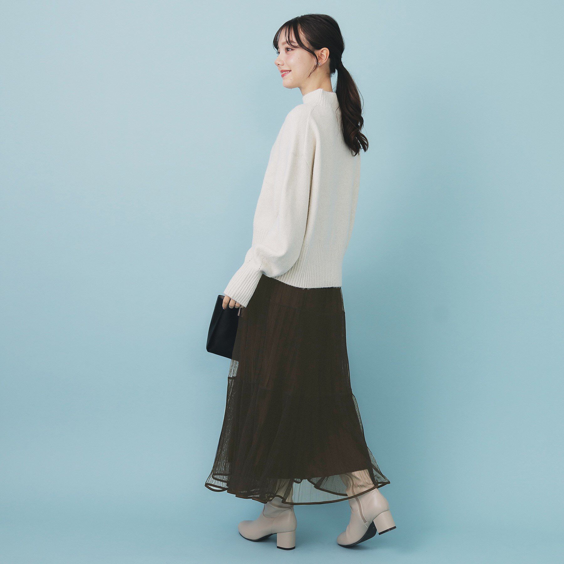 index「リバーシブルチュールティアードフレアスカート【洗濯機OK】」|スカート|