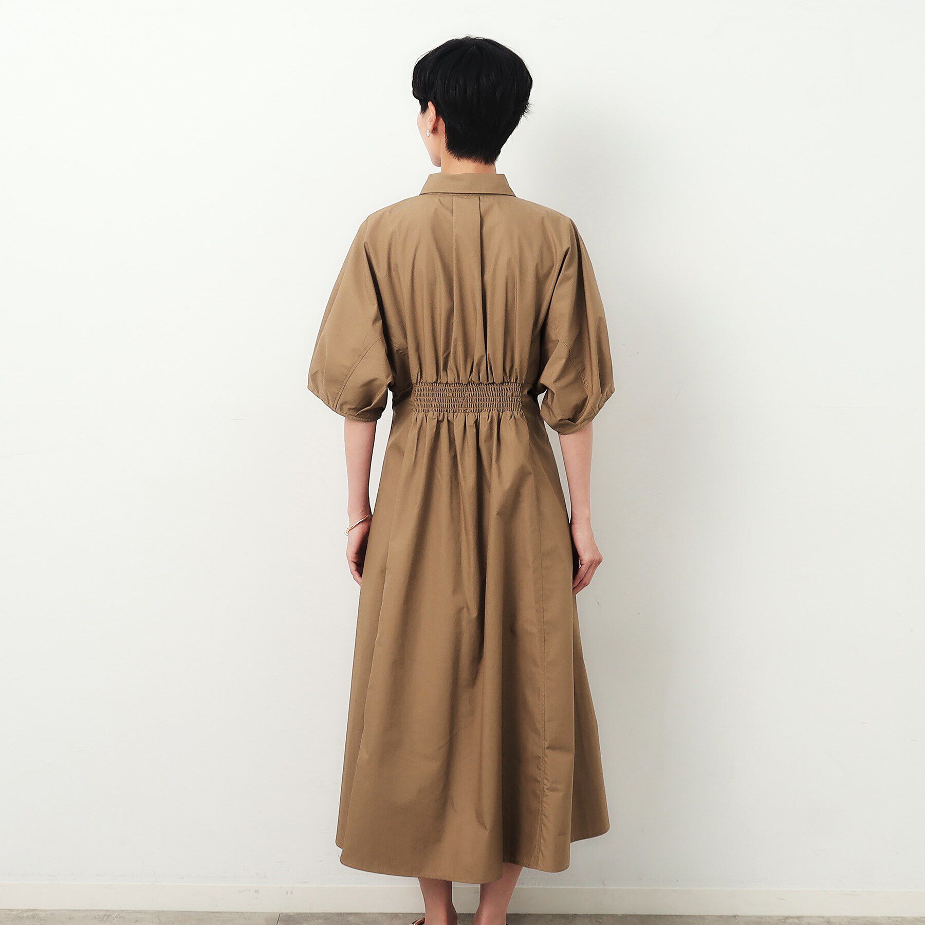 OPAQUE.CLIP「ドルマンスリーブシャツワンピース【洗濯機洗い可】」|ワンピース|