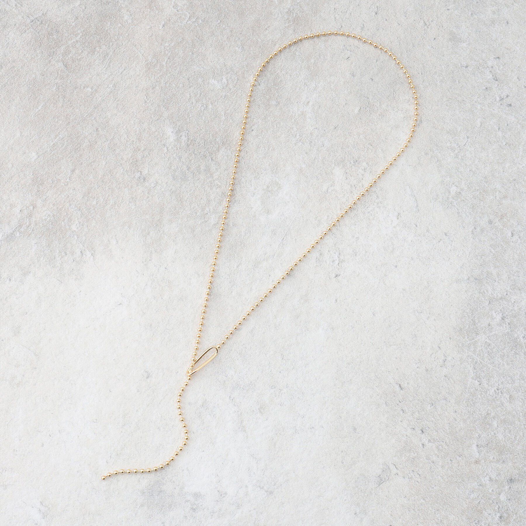 OPAQUE.CLIP「ボールチェーンラリエットネックレス」|ネックレス|ゴールド(007)