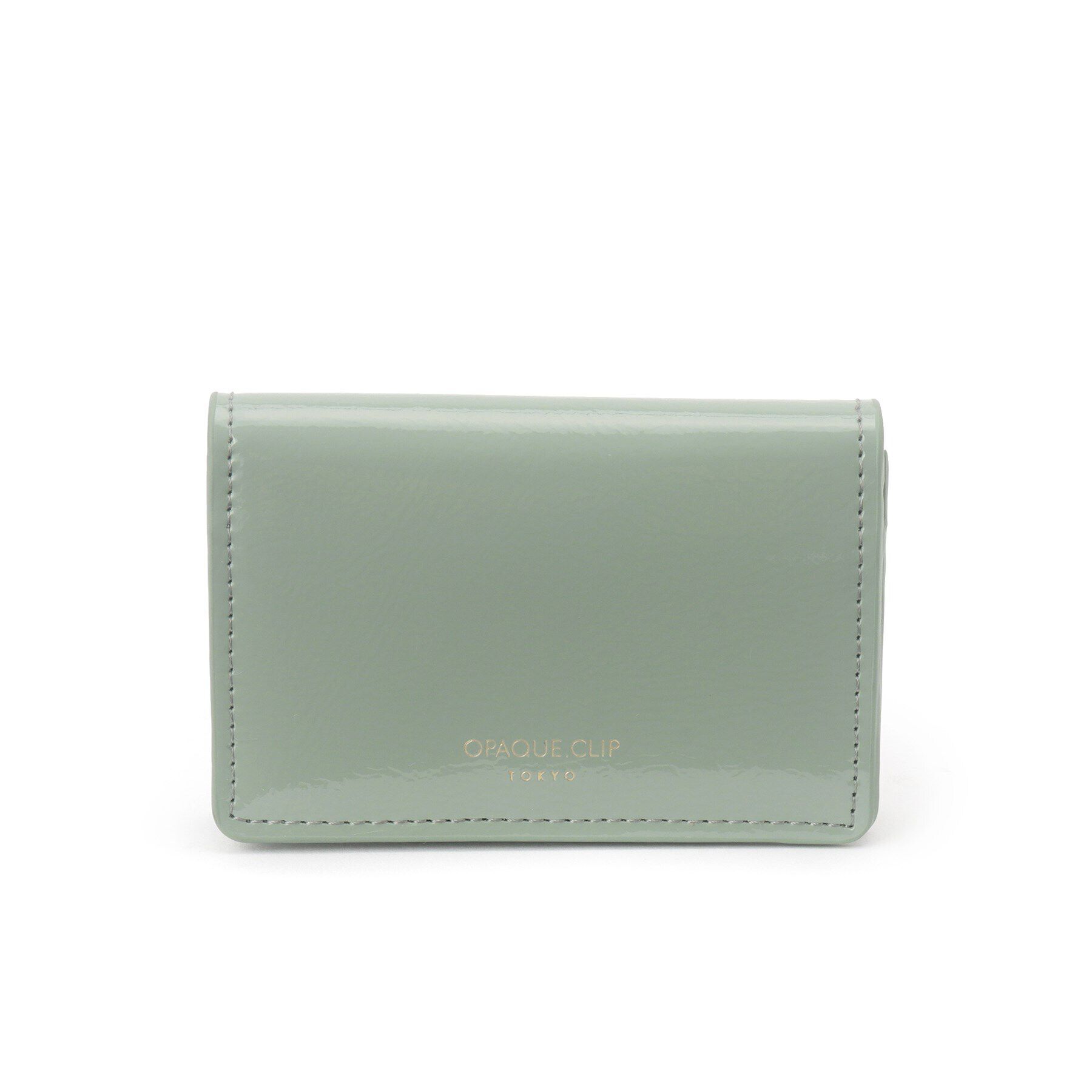 OPAQUE.CLIP「フェイクレザーカードケース（名刺入れ）」|名刺入れ・カードケース|ミントグリーン(02