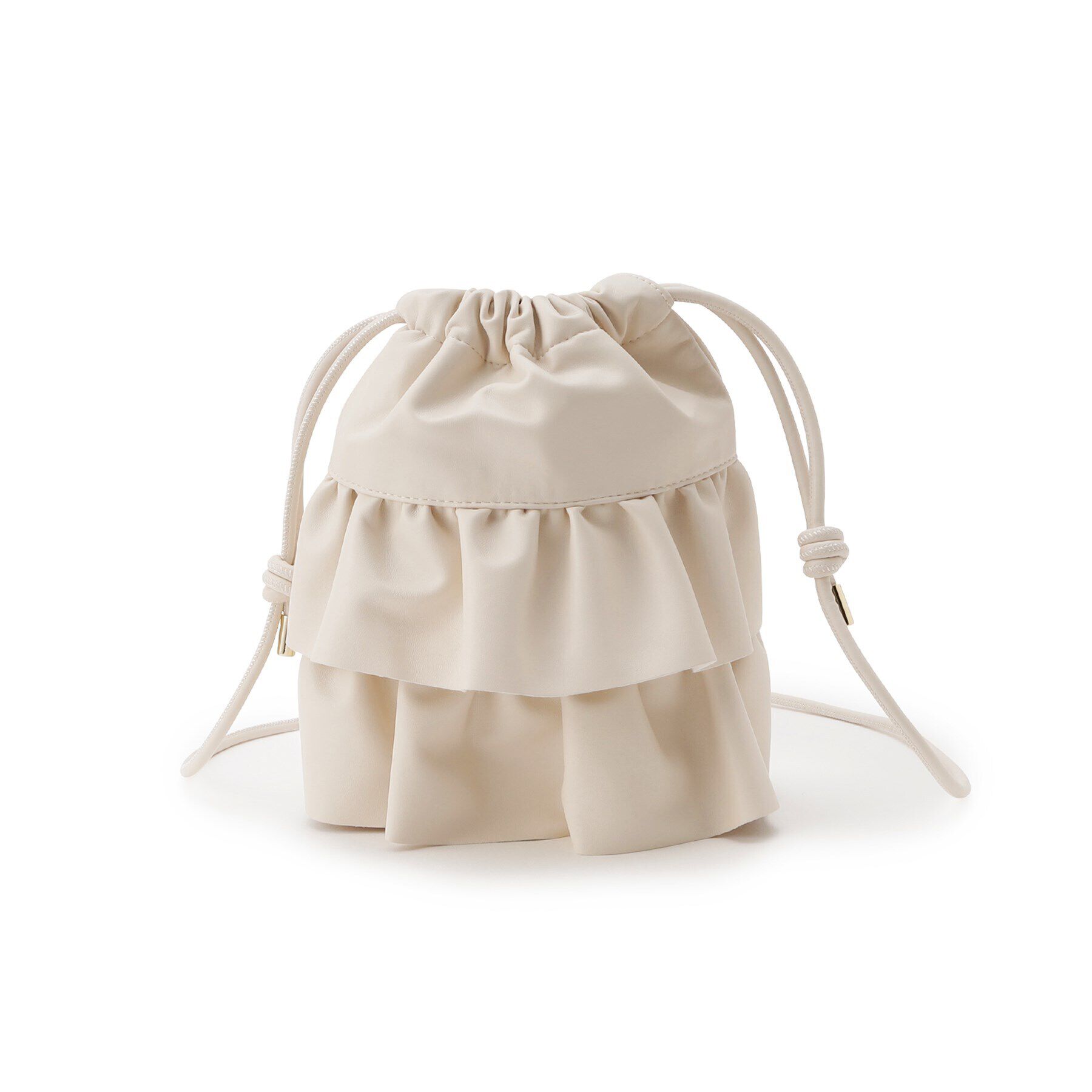 OPAQUE.CLIP「【長さ調整可能】合皮ティアードフリルミニショルダーバッグ」|ショルダー・メッセンジャー|