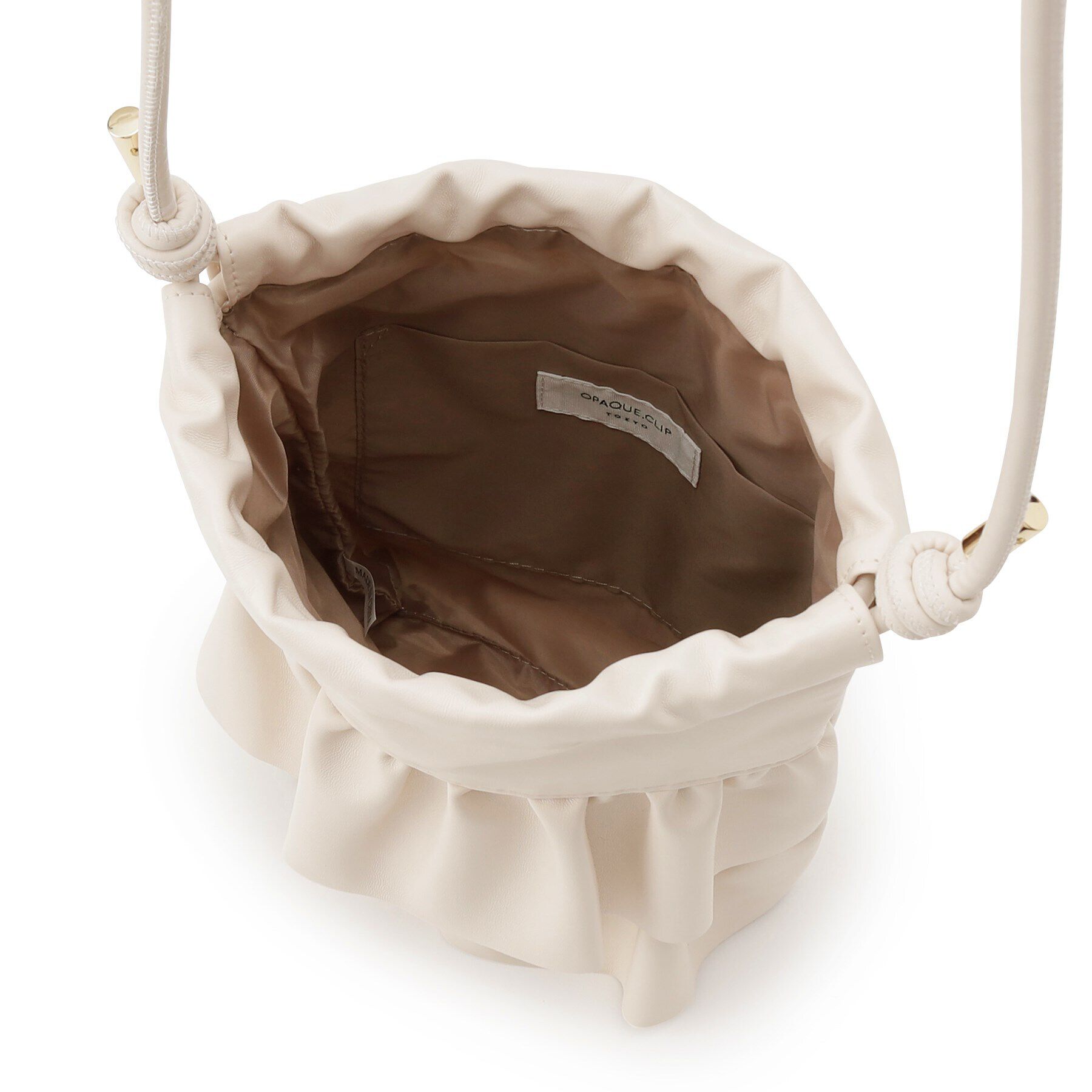 OPAQUE.CLIP「【長さ調整可能】合皮ティアードフリルミニショルダーバッグ」|ショルダー・メッセンジャー|