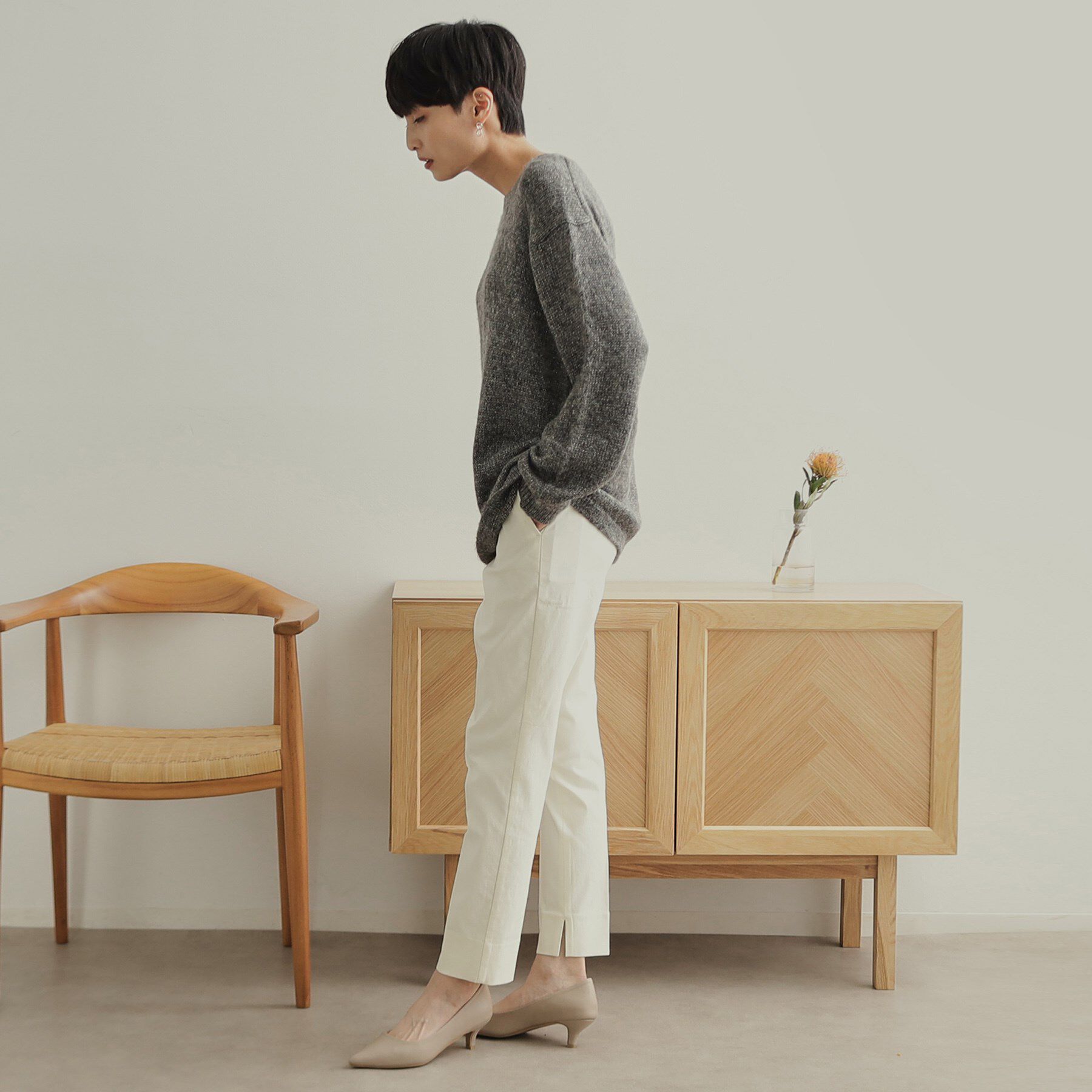 OPAQUE.CLIP「《S-LLsize》裏起毛ハイストレッチスティックパンツ【吸湿発熱/洗濯機洗い可】」|その他|