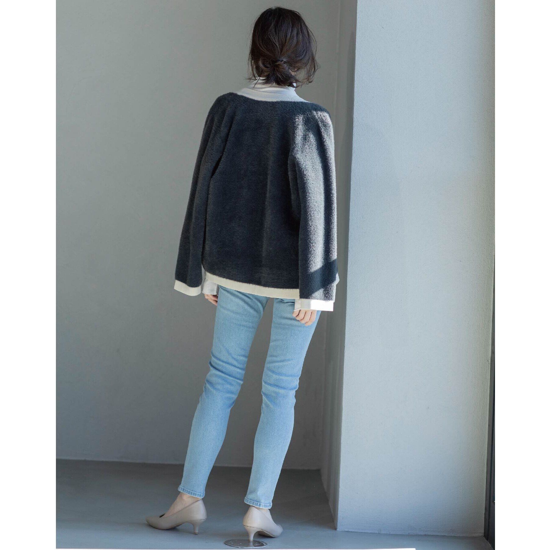 OPAQUE.CLIP「《SS-LLsize》ライクラストレッチスキニーデニムパンツ【洗濯機洗い可】」|デニム|