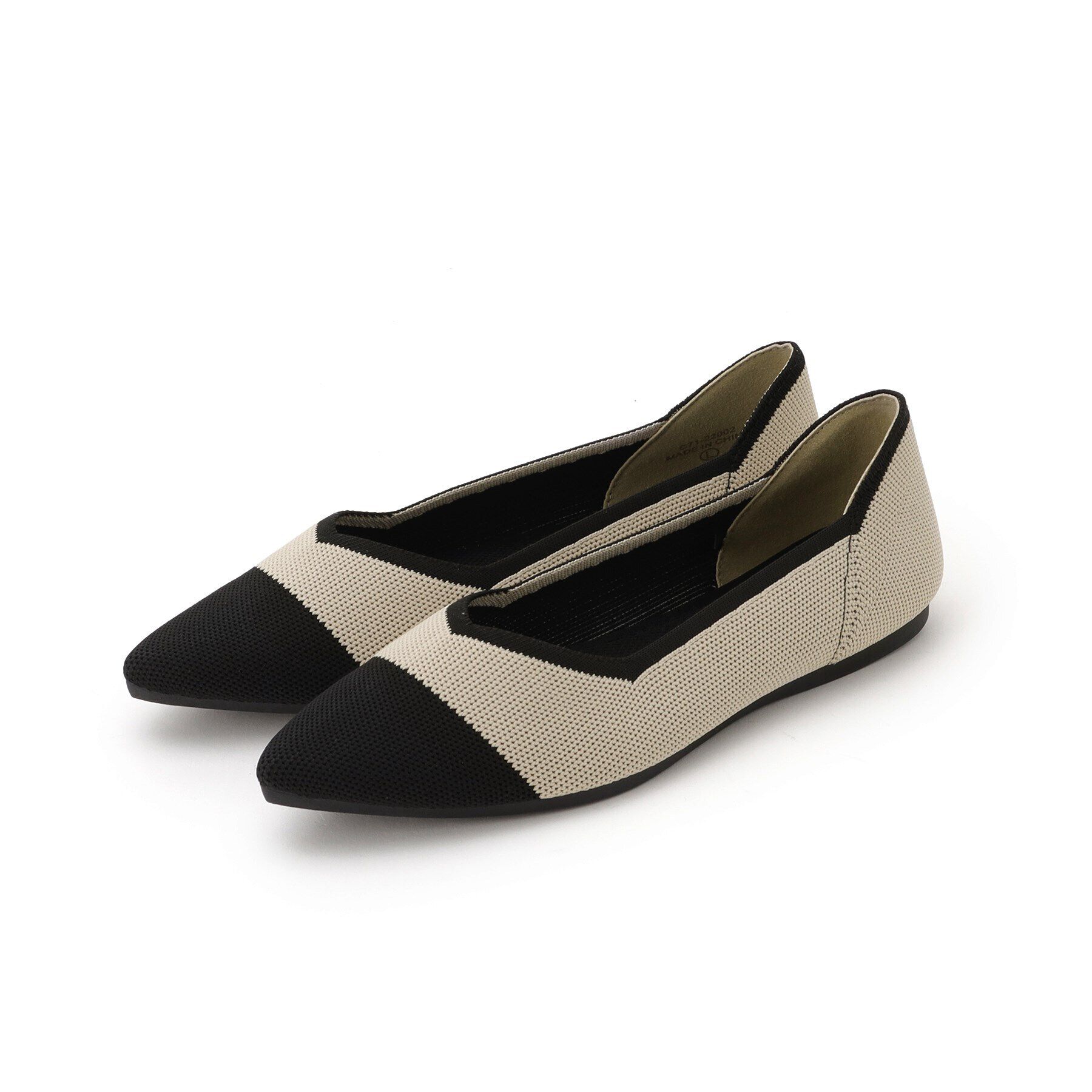 OPAQUE.CLIP「【軽量/洗える】ポインテッドトゥニットパンプス」|パンプス|ベージュ(552)