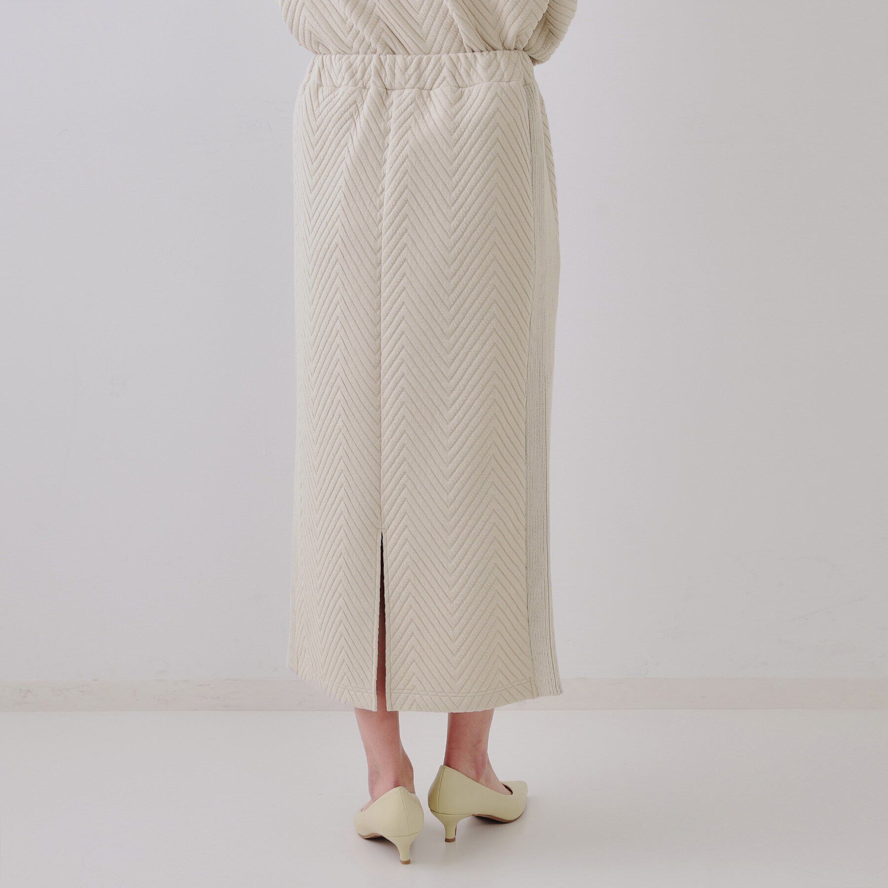 OPAQUE.CLIP「キルトジャカードナロースカート/セットアップ対応【洗濯機洗い可】」|スカート|