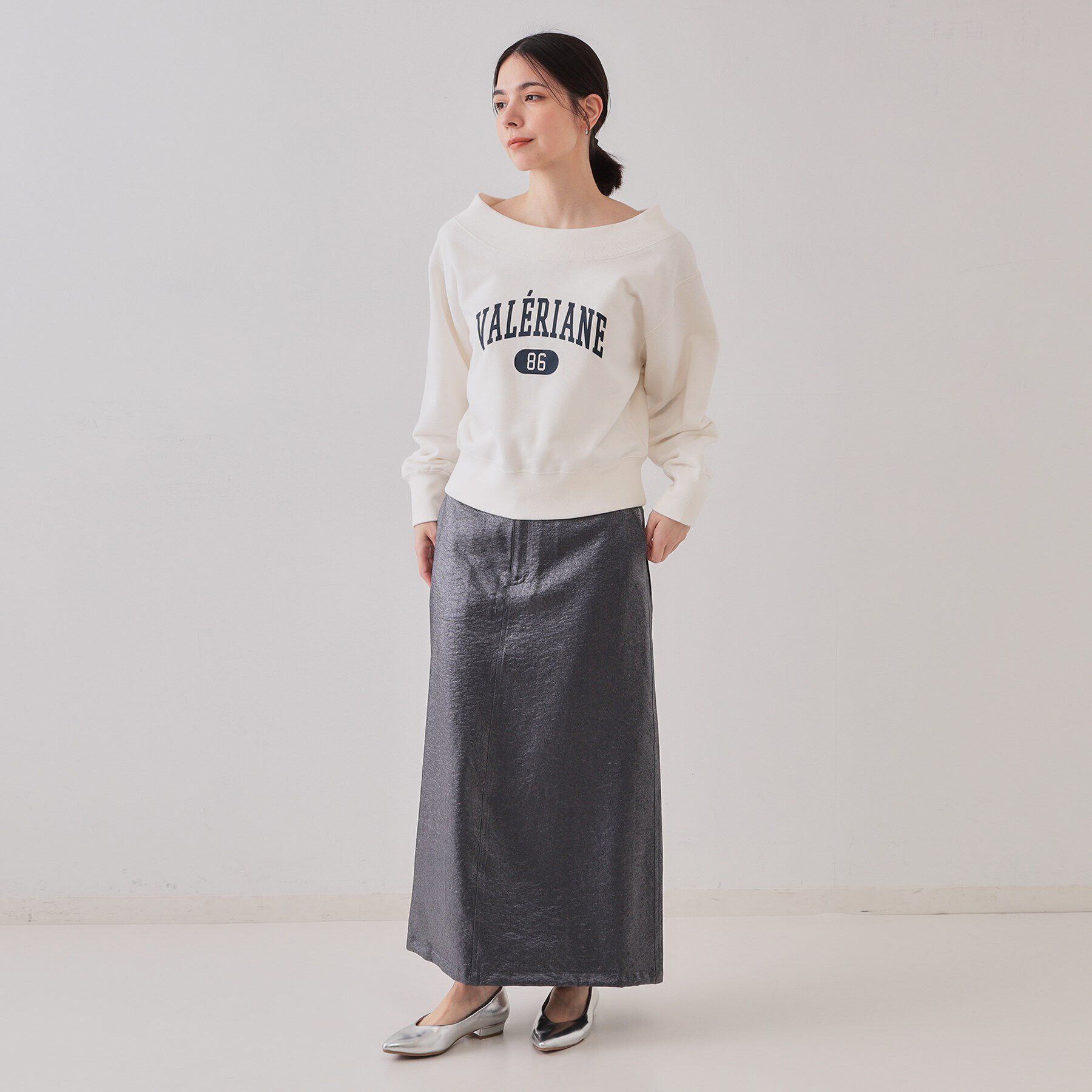 OPAQUE.CLIP「カレッジロゴスウェット【洗濯機洗い可】」|パーカー|