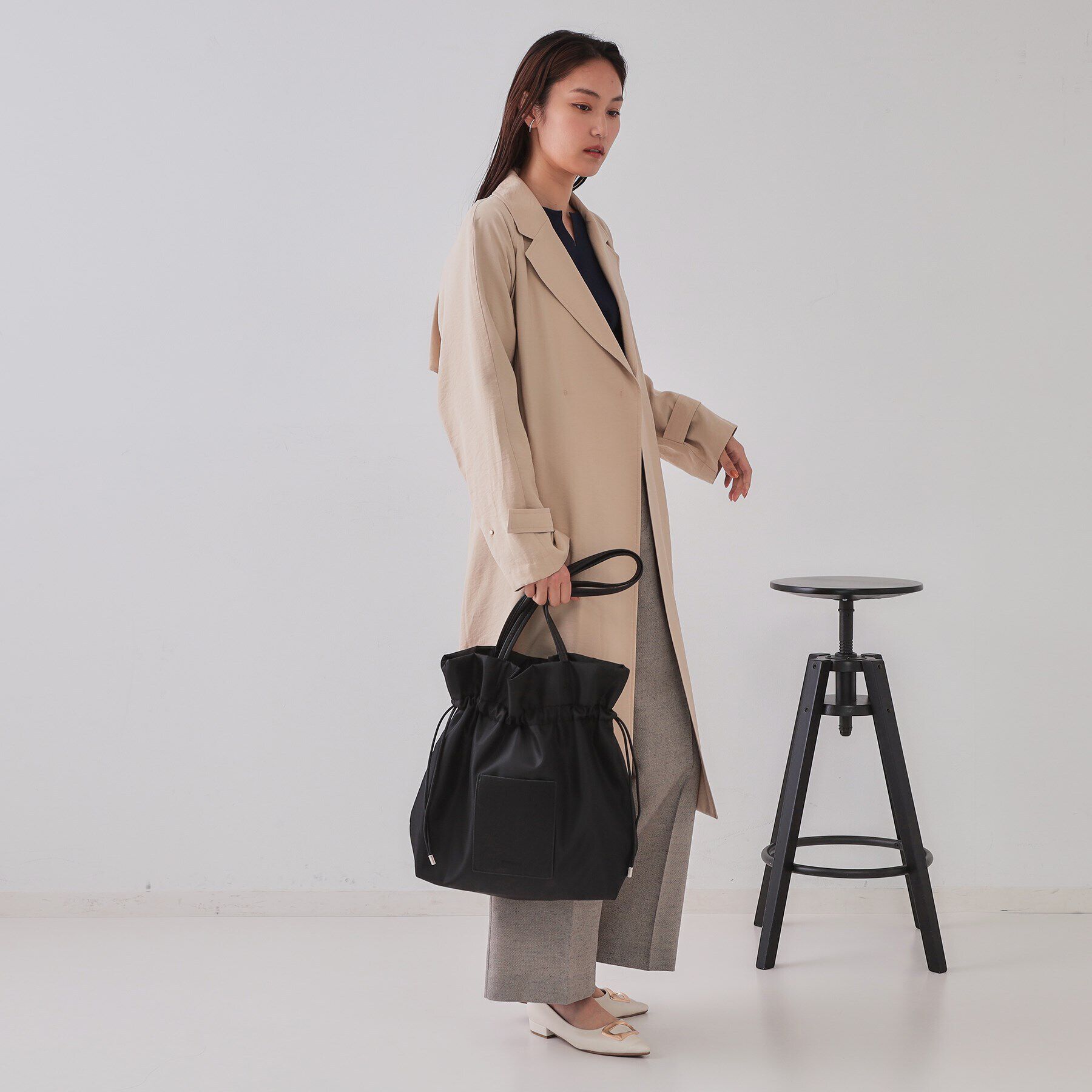 OPAQUE.CLIP「【A4サイズ対応】巾着ドロストーリングトートバッグ」|トートバッグ|