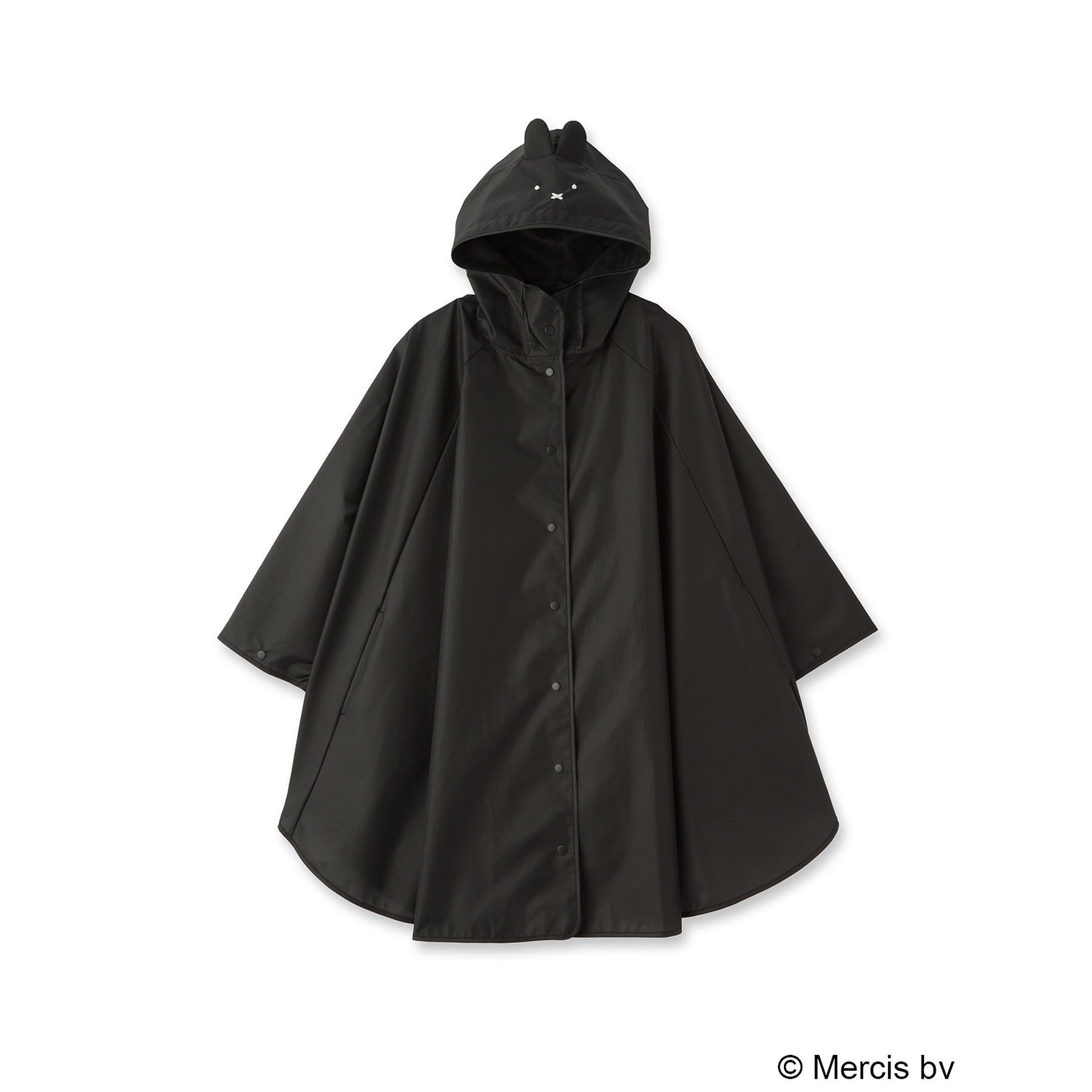 OPAQUE.CLIP「【miffyコラボ】ポケッタブルレインポンチョ」|レインコート|ブラック(019)