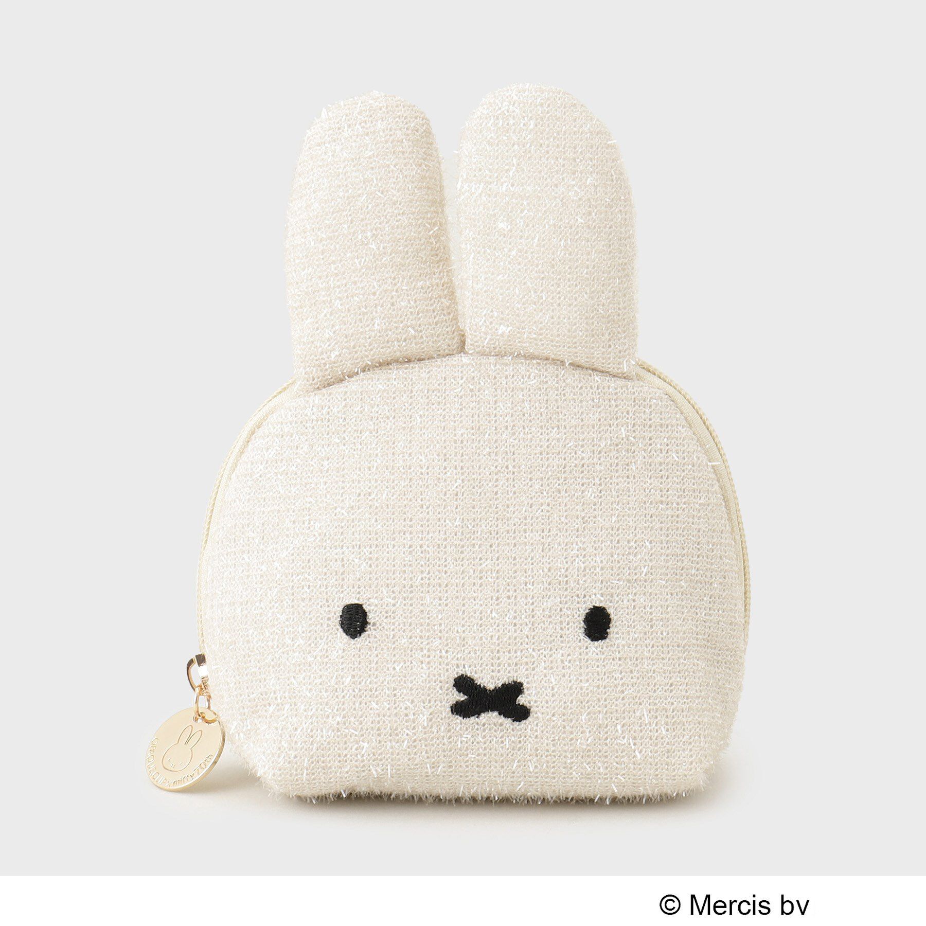 OPAQUE.CLIP「【miffyコラボ】フェイス型キラキラポーチ」|ポーチ|ライトベージュ(05