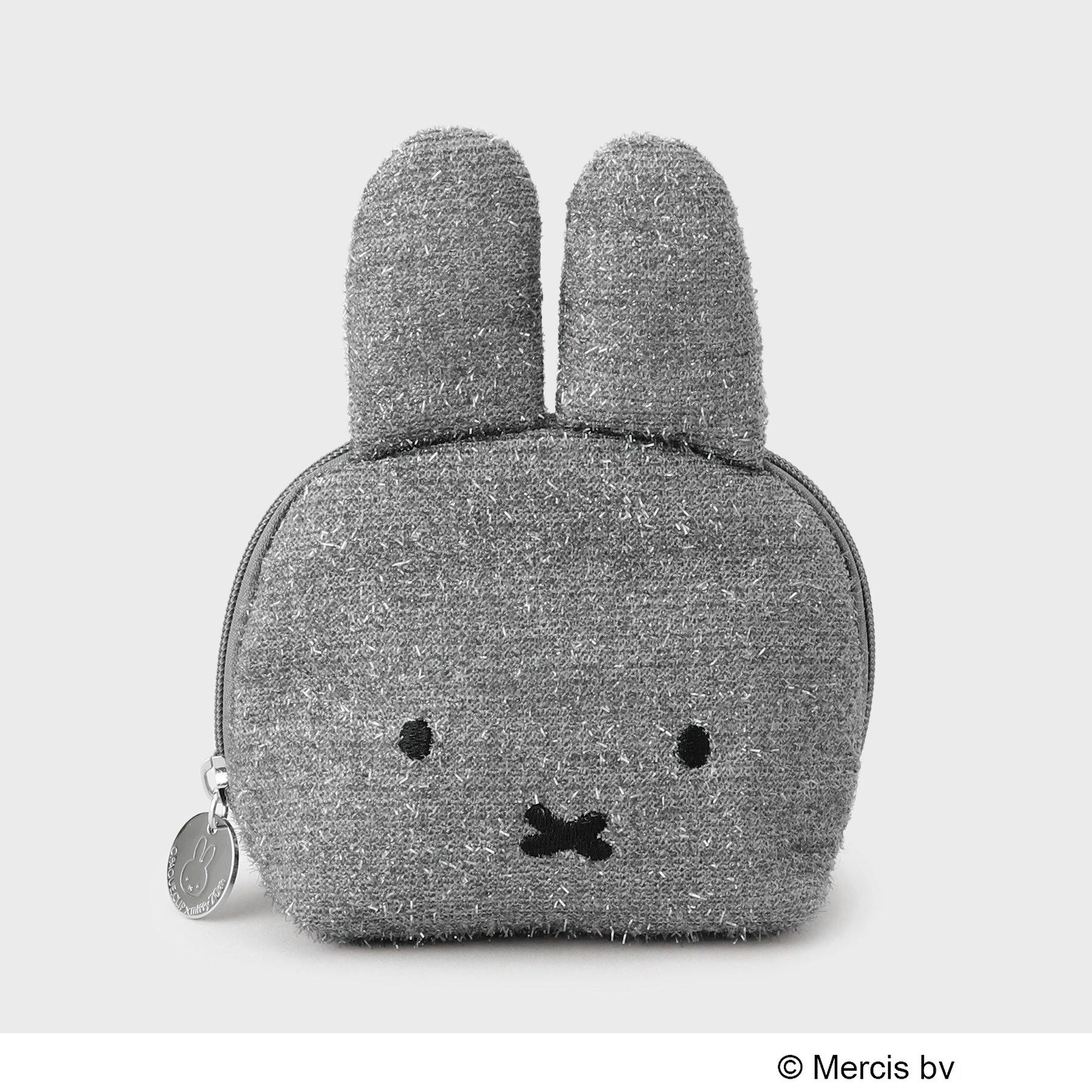 OPAQUE.CLIP「【miffyコラボ】フェイス型キラキラポーチ」|ポーチ|シルバー(806)