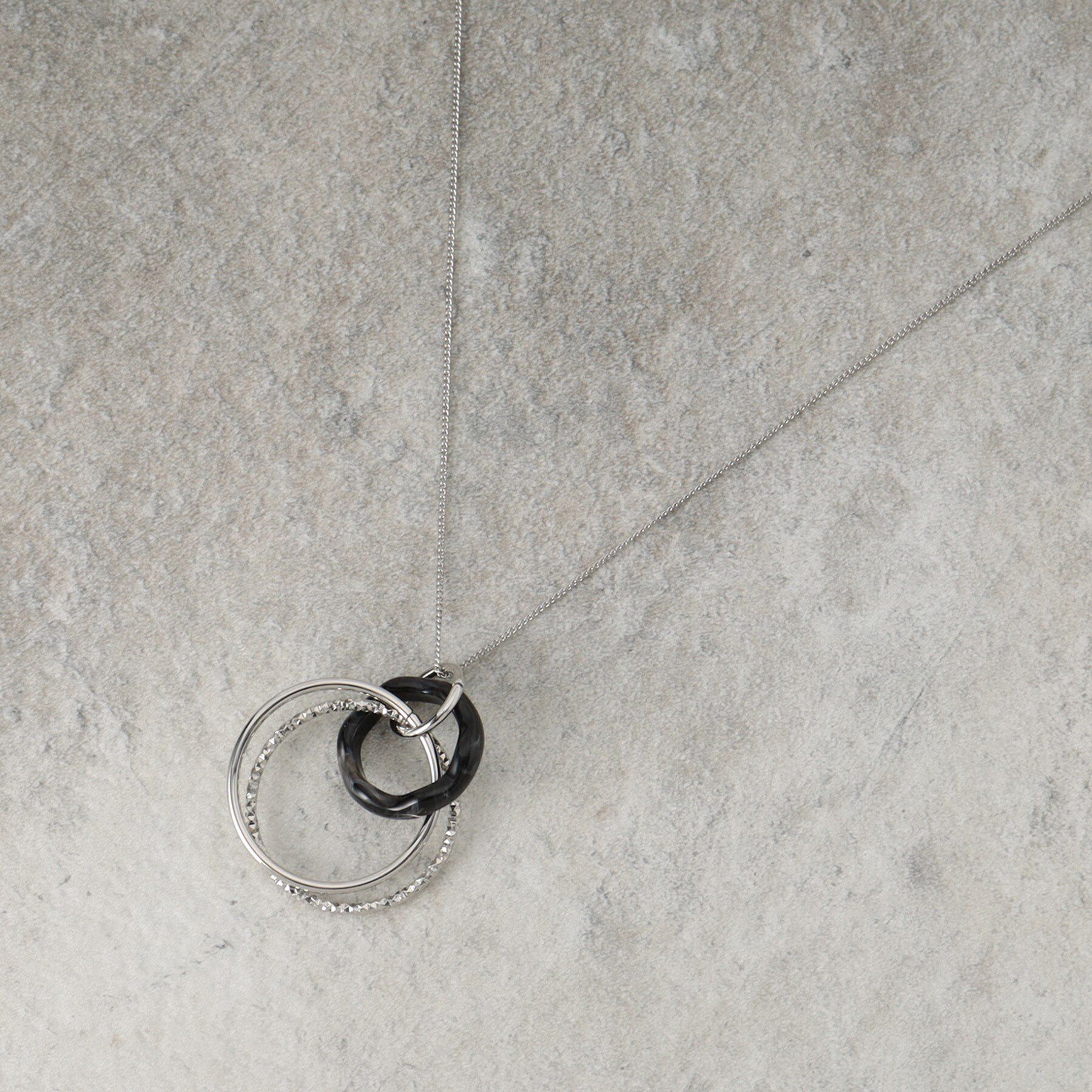 OPAQUE.CLIP「トリプルリングネックレス」|ネックレス|シルバー(006)