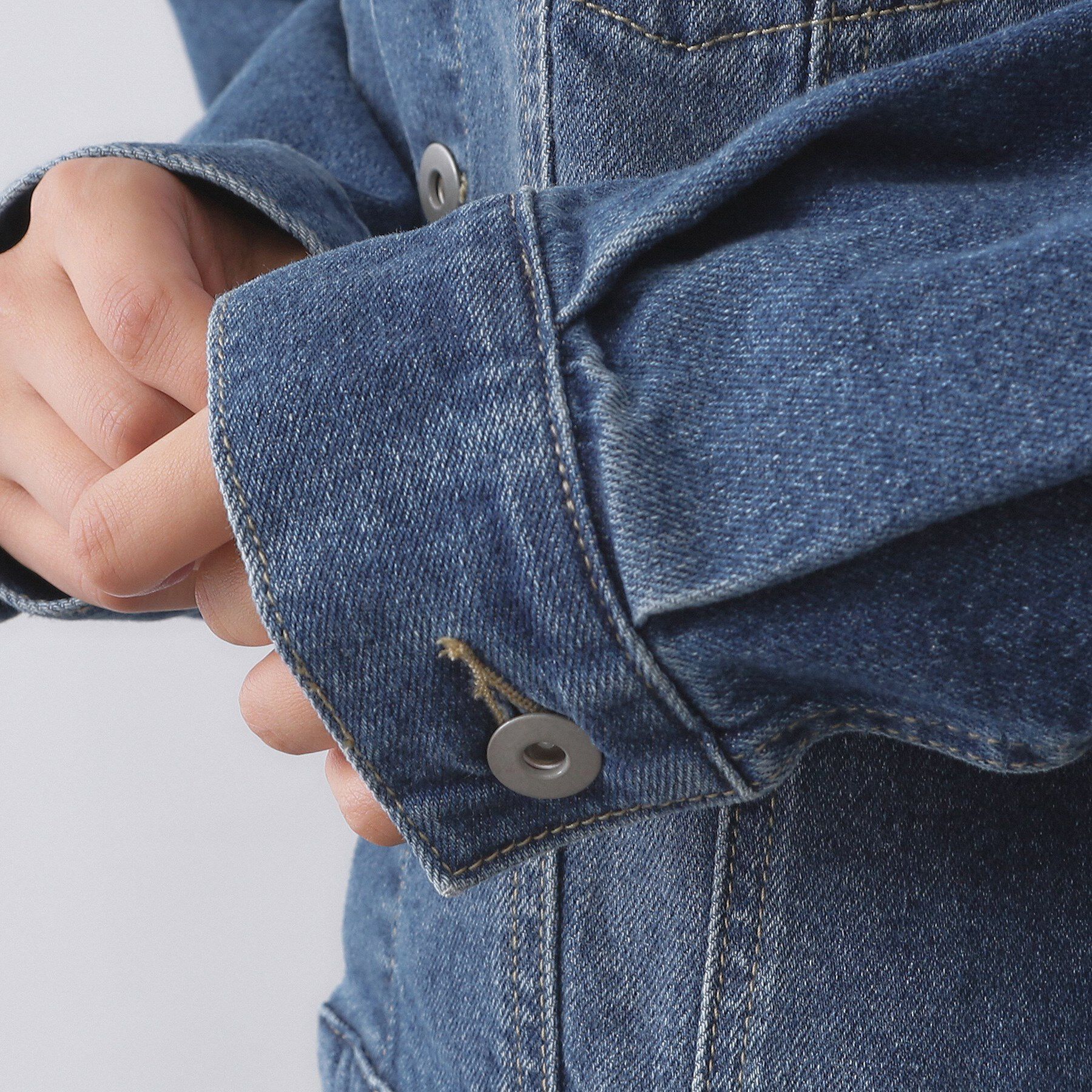 OPAQUE.CLIP「ストレッチデニムジャケット/オーガニックコットン混【洗濯機洗い可】」|デニムジャケット|