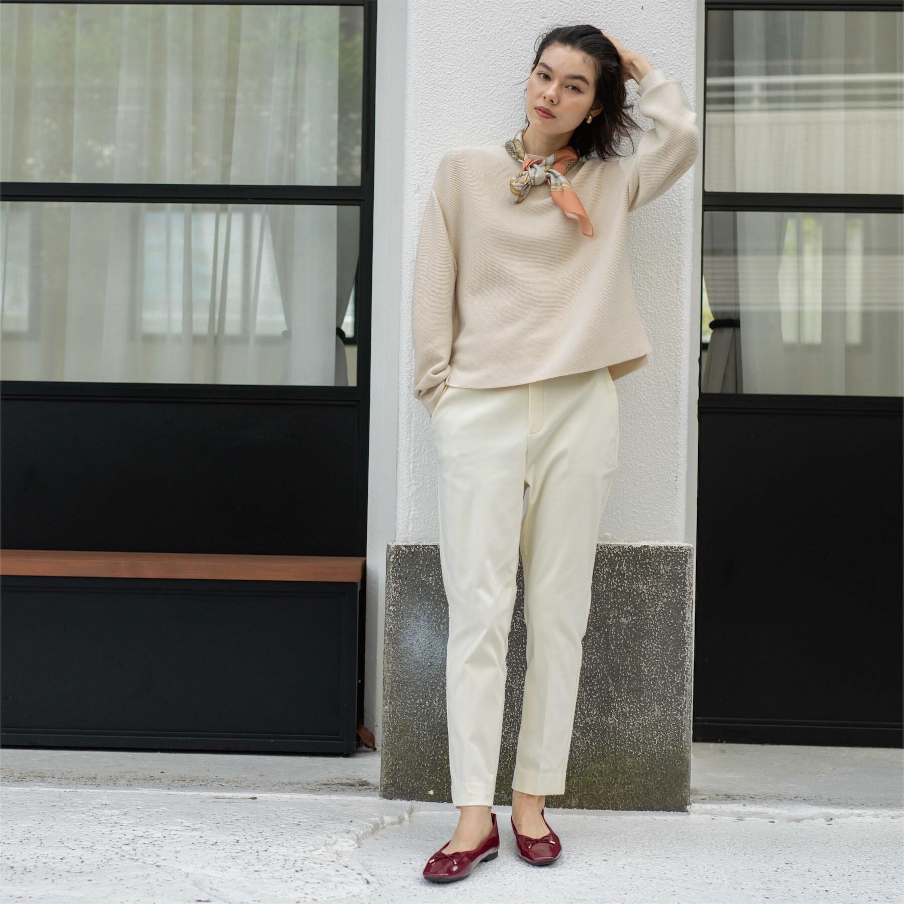 OPAQUE.CLIP「裏起毛ハイストレッチイージーテーパードパンツ【洗濯機OK】」|その他|