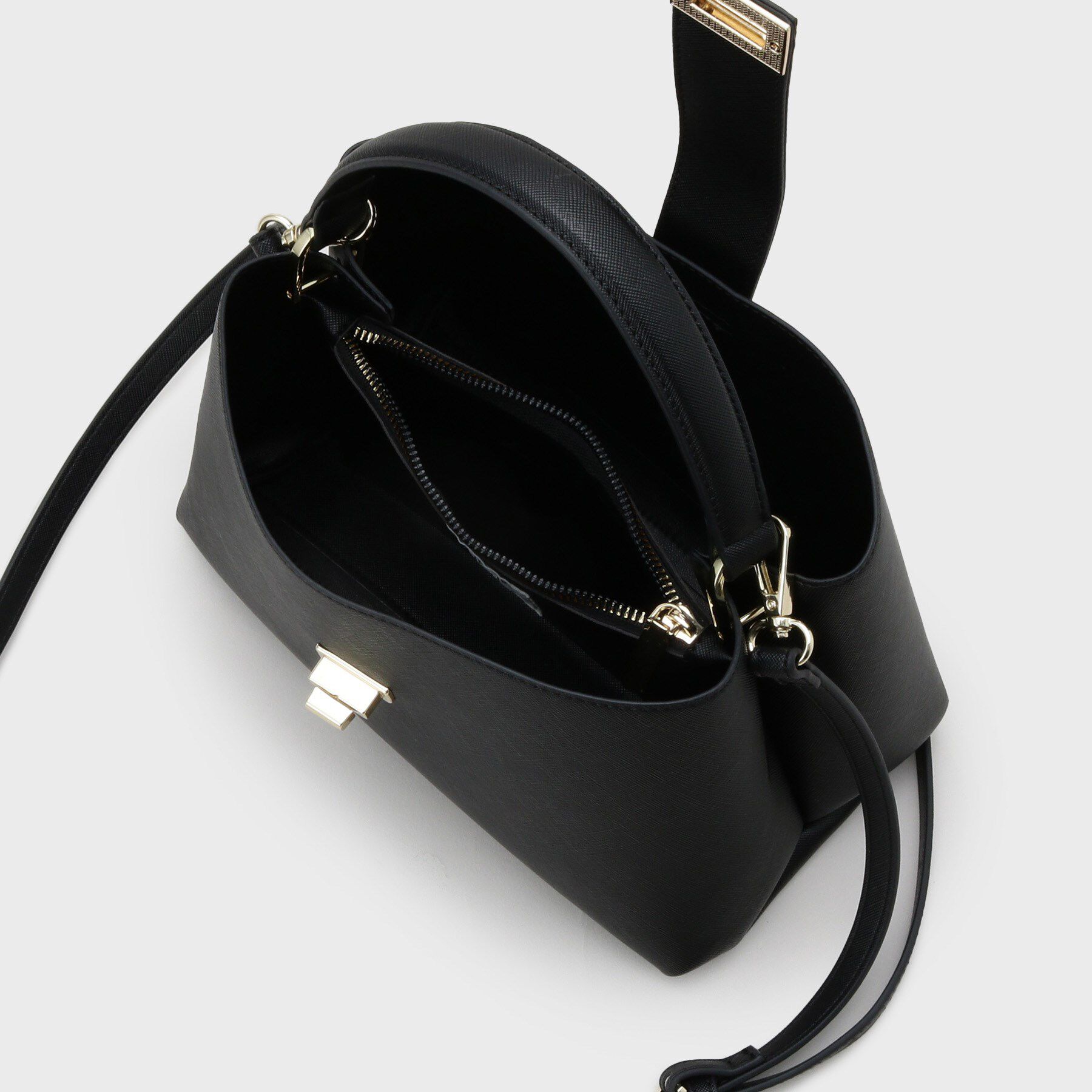 OPAQUE.CLIP「【2WAY】サフィアーノ調ミドルワンハンドルバッグ」|ハンドバッグ|